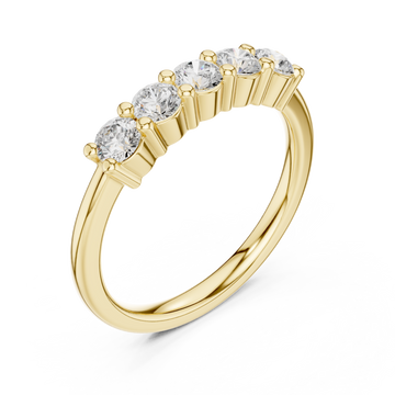Gold Celestial Five Stone Elegance Ring Right View
