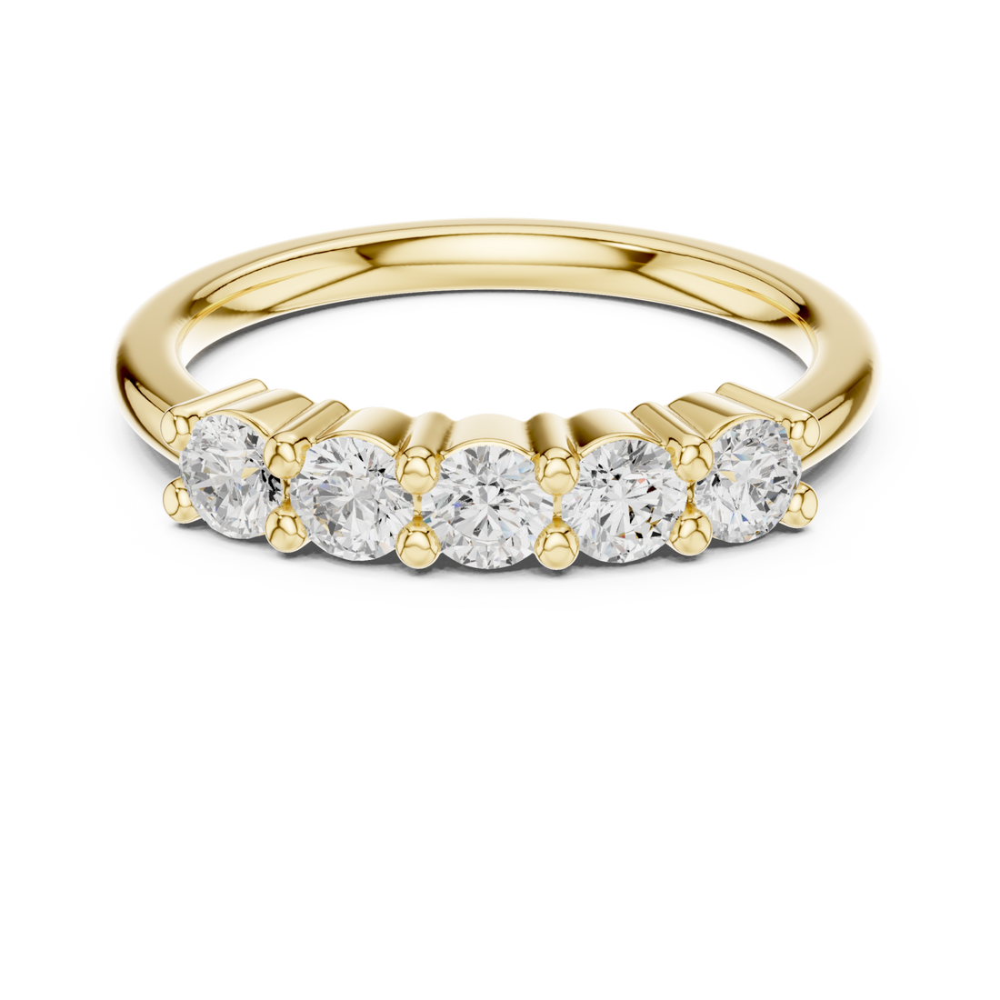 Gold Celestial Five Stone Elegance Ring Right View