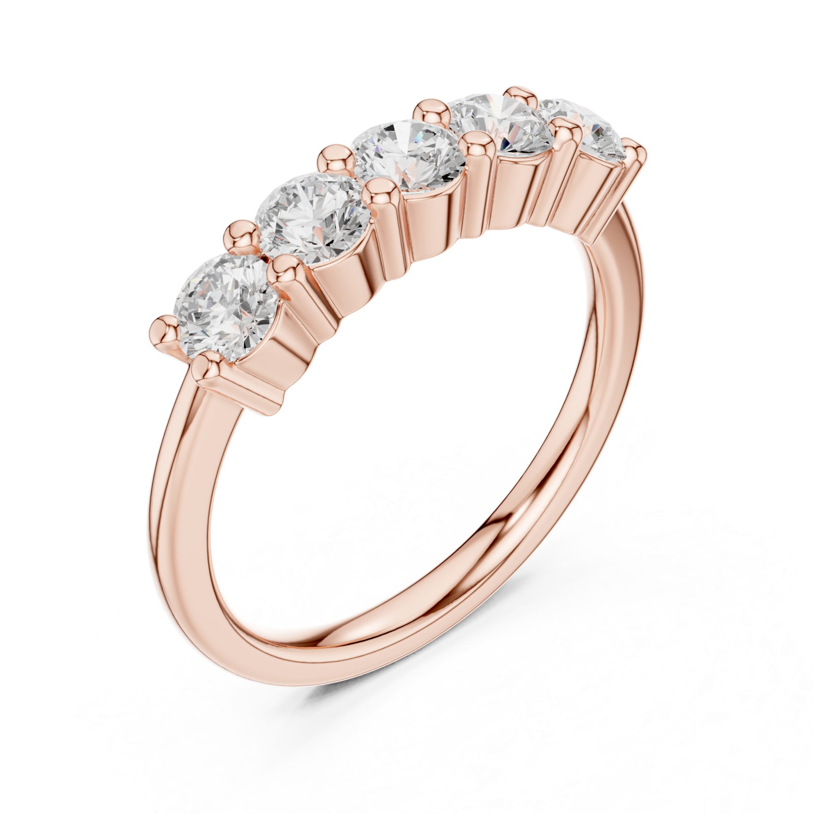  Rose Gold Lustrous Unity Symphony Eternity Band Right View