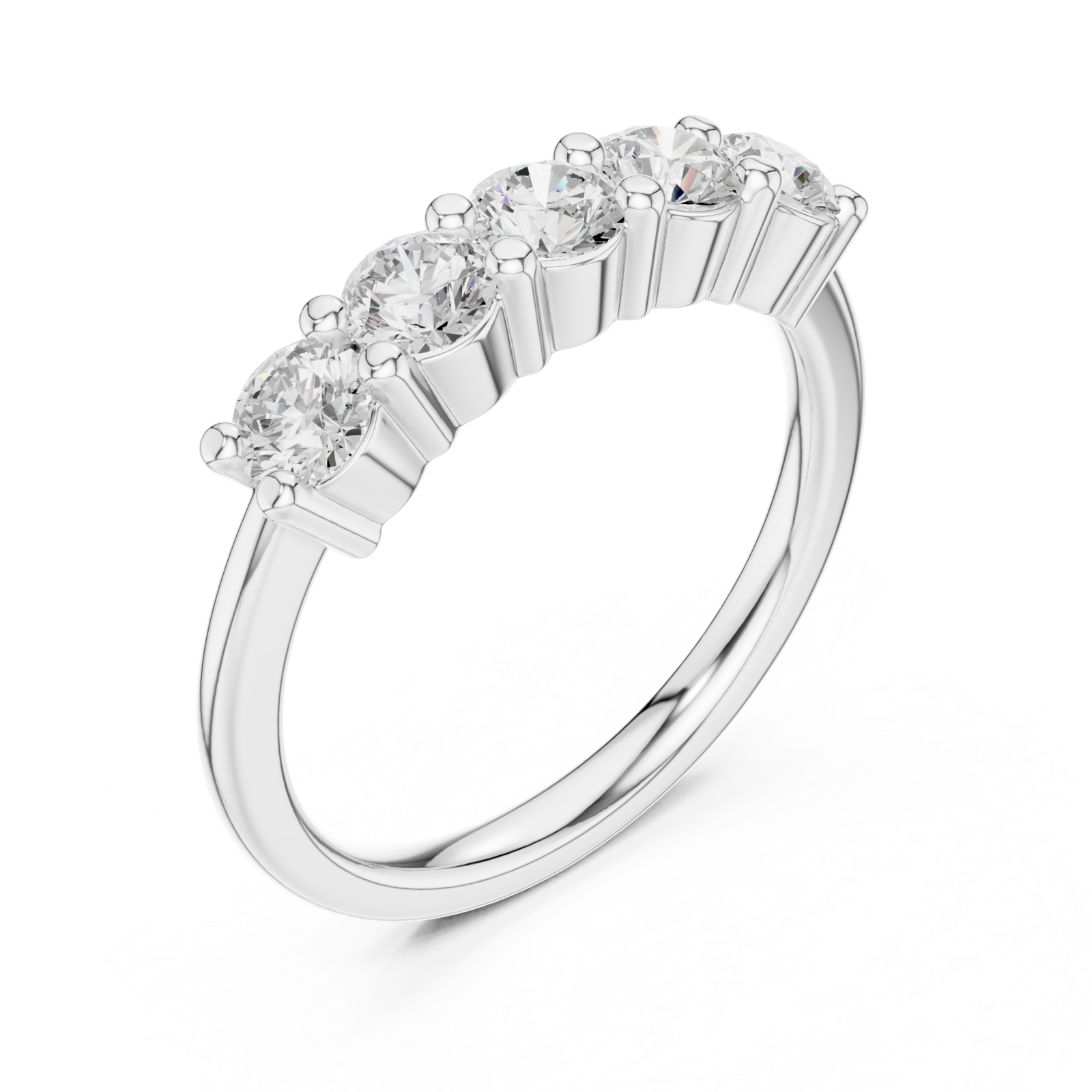  White Gold Lustrous Unity Symphony Eternity Band Right View
