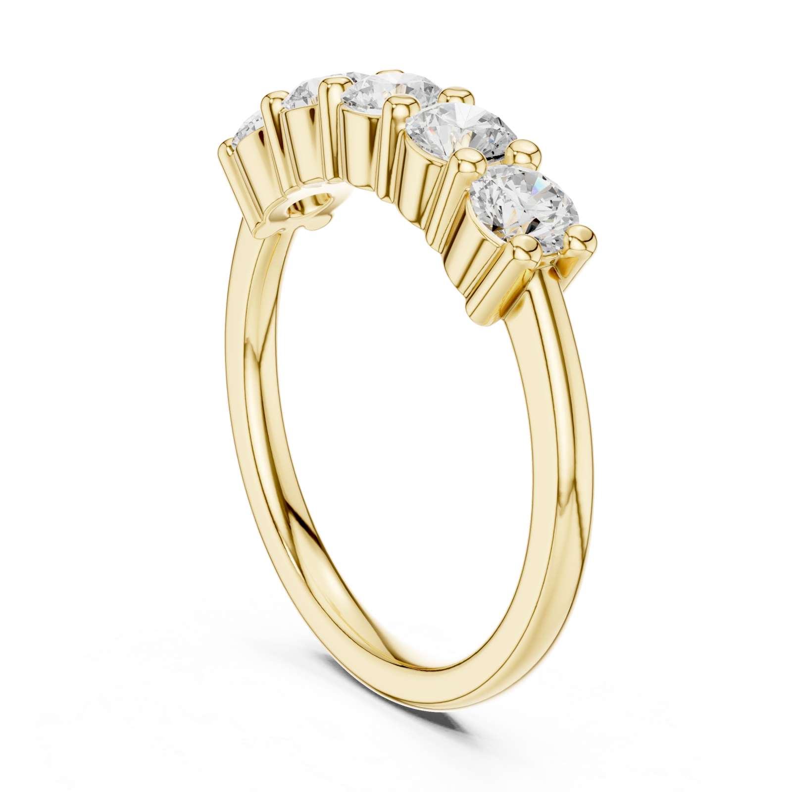  Gold Lustrous Unity Symphony Eternity Band Left View