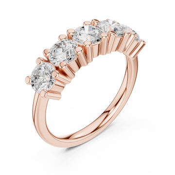  Rose Gold Radiant Crest Eternity Band Right View