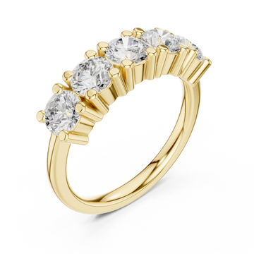 Gold Radiant Crest Eternity Band Right View