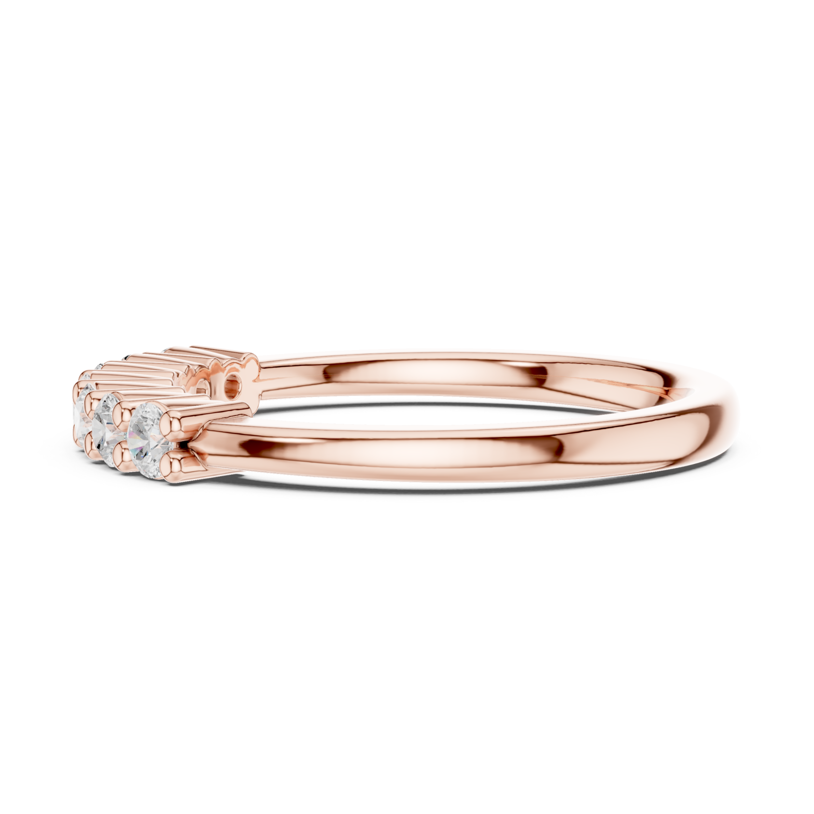  Rose Gold Twilight Cascade Elegance Ring Side View