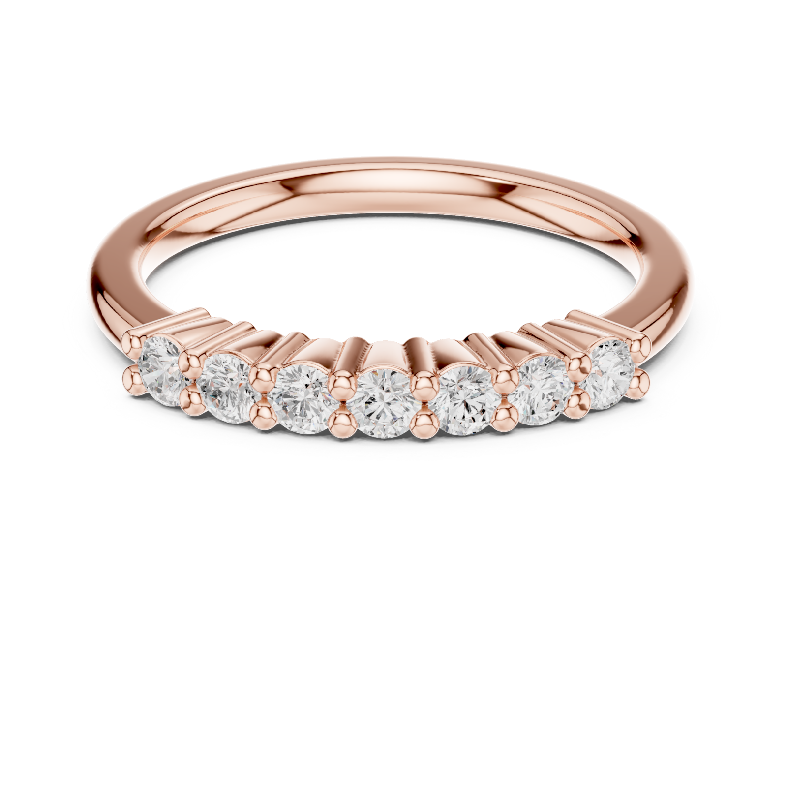  Rose Gold Twilight Cascade Elegance Ring Front View