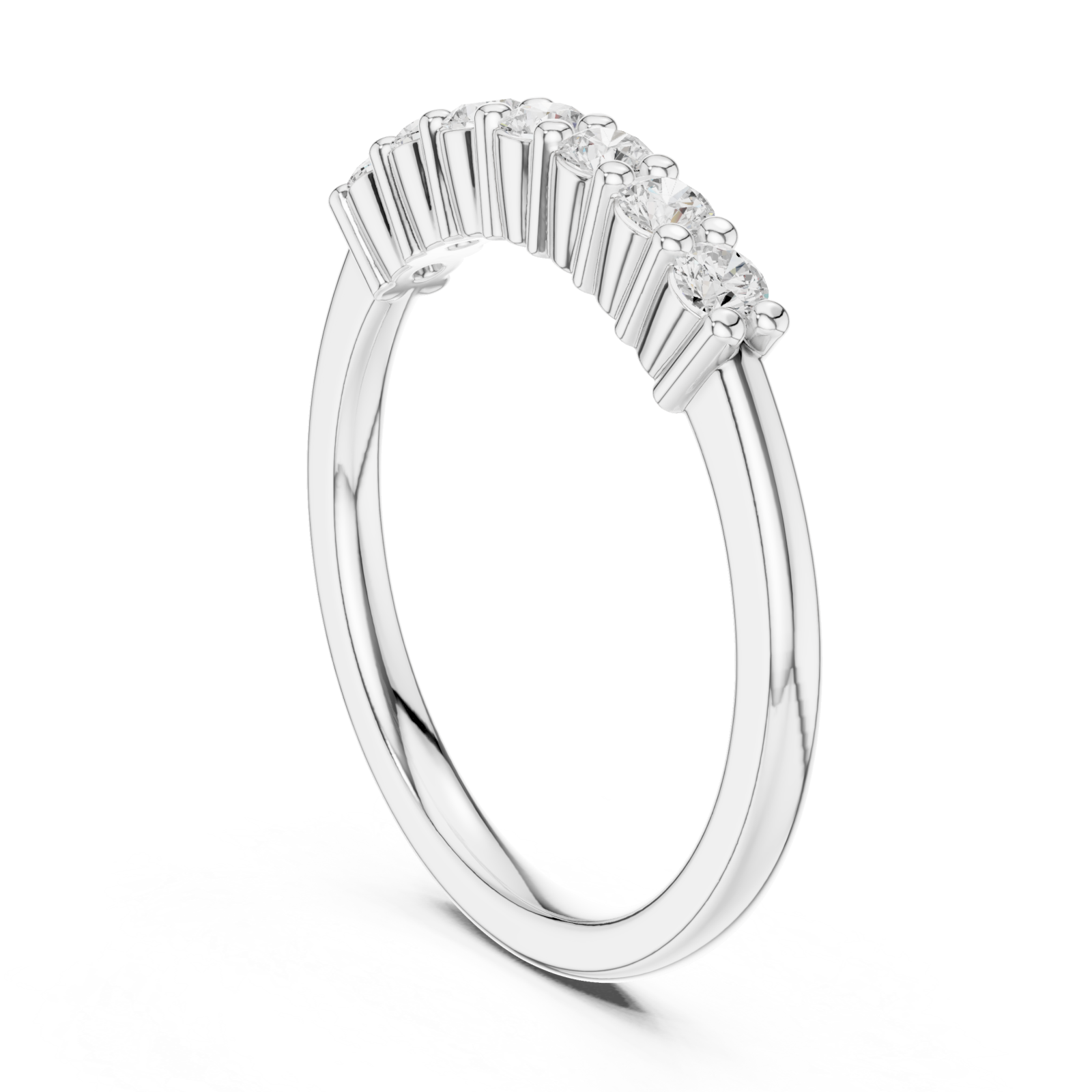 White Gold Twilight Cascade Elegance Ring Left View