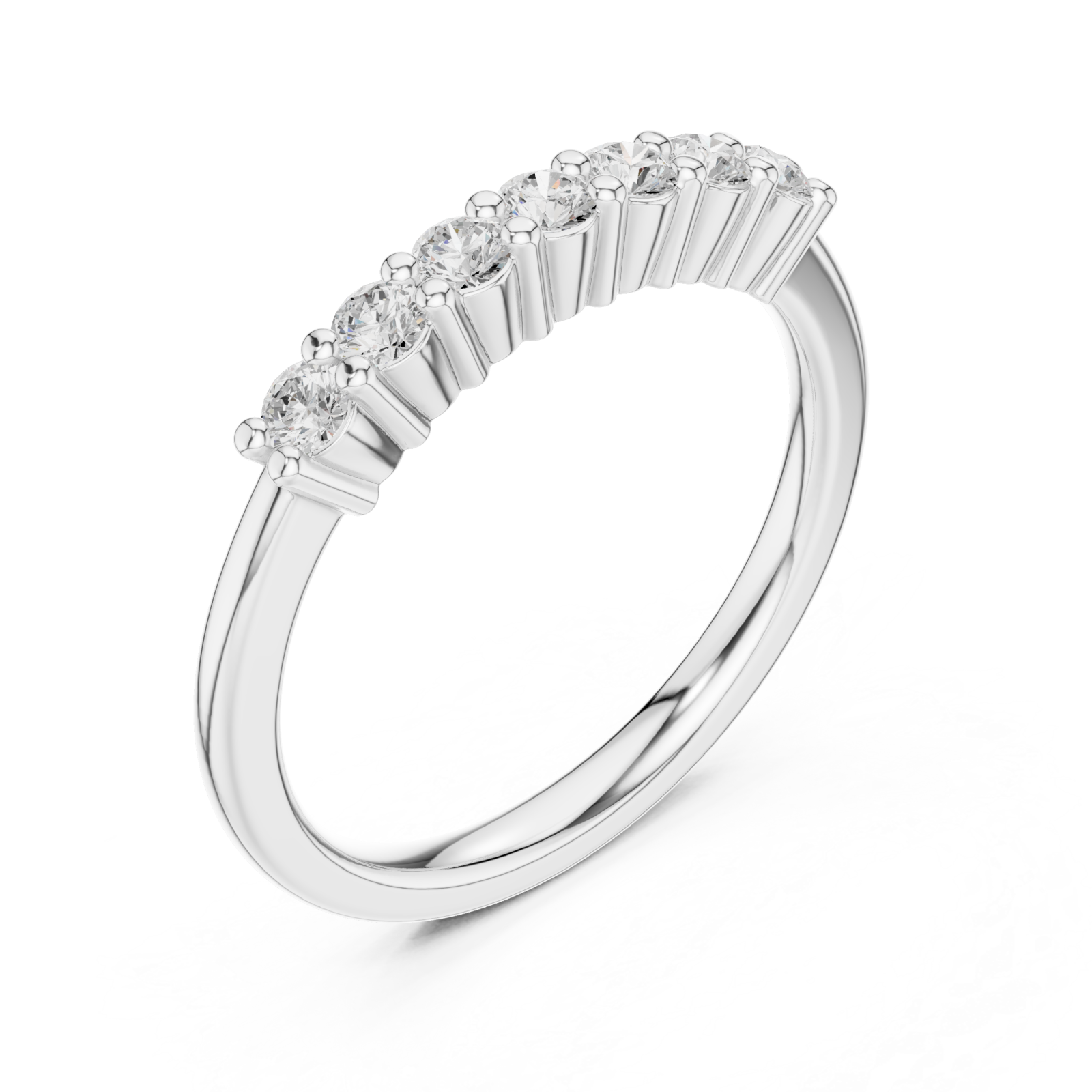  White Gold Twilight Cascade Elegance Ring Right View