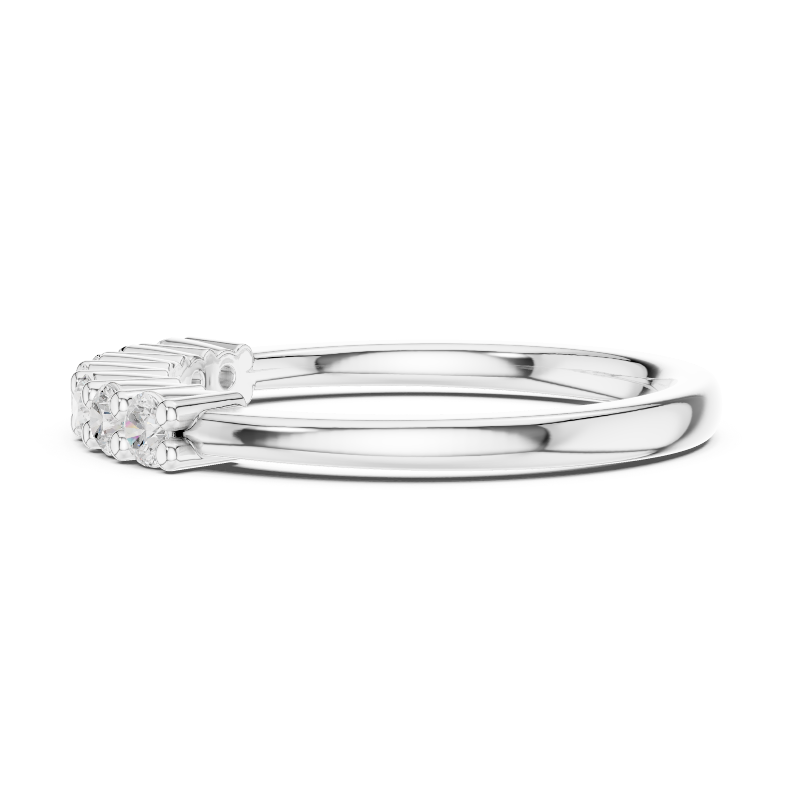  White Gold Twilight Cascade Elegance Ring Side View