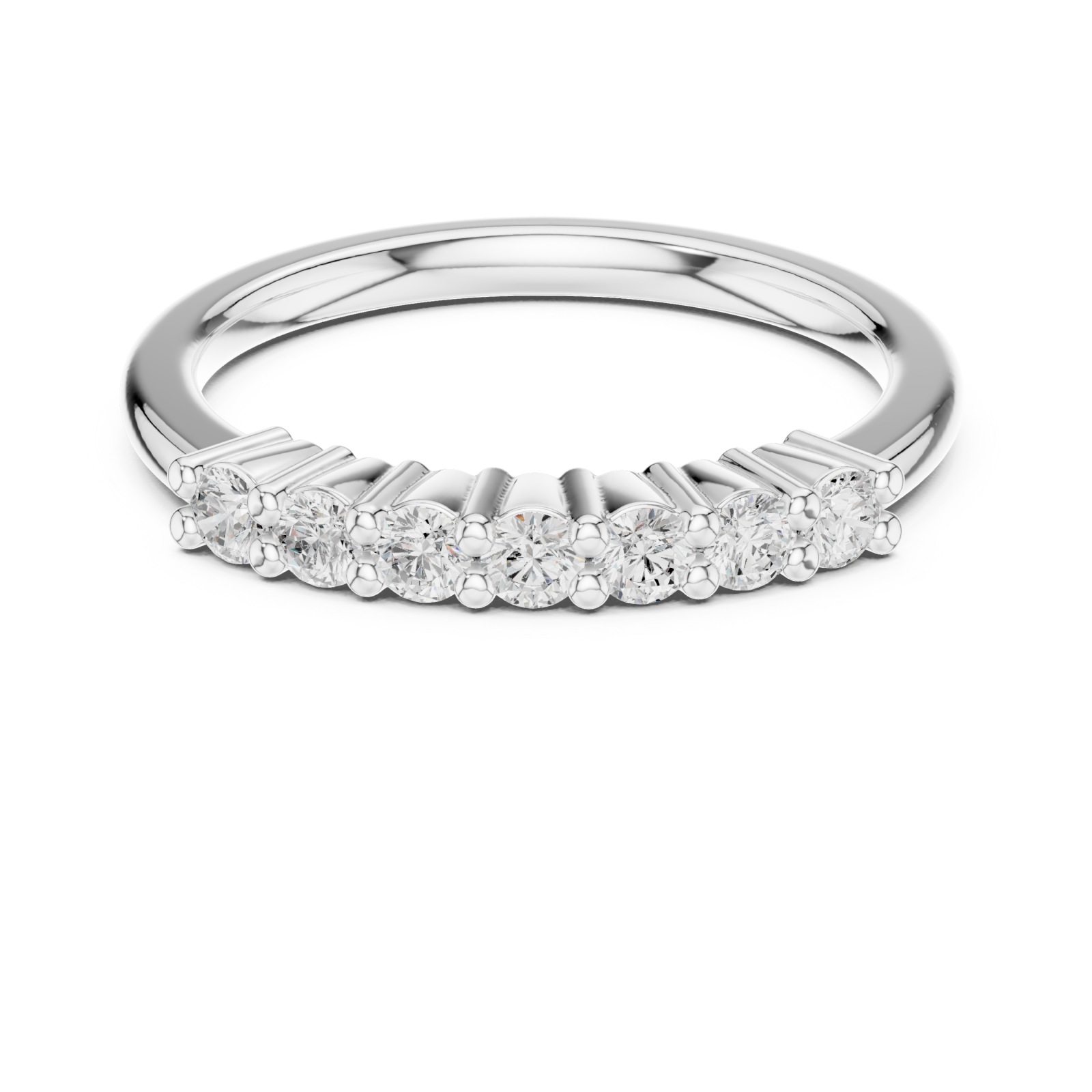  White Gold Twilight Cascade Elegance Ring Front View