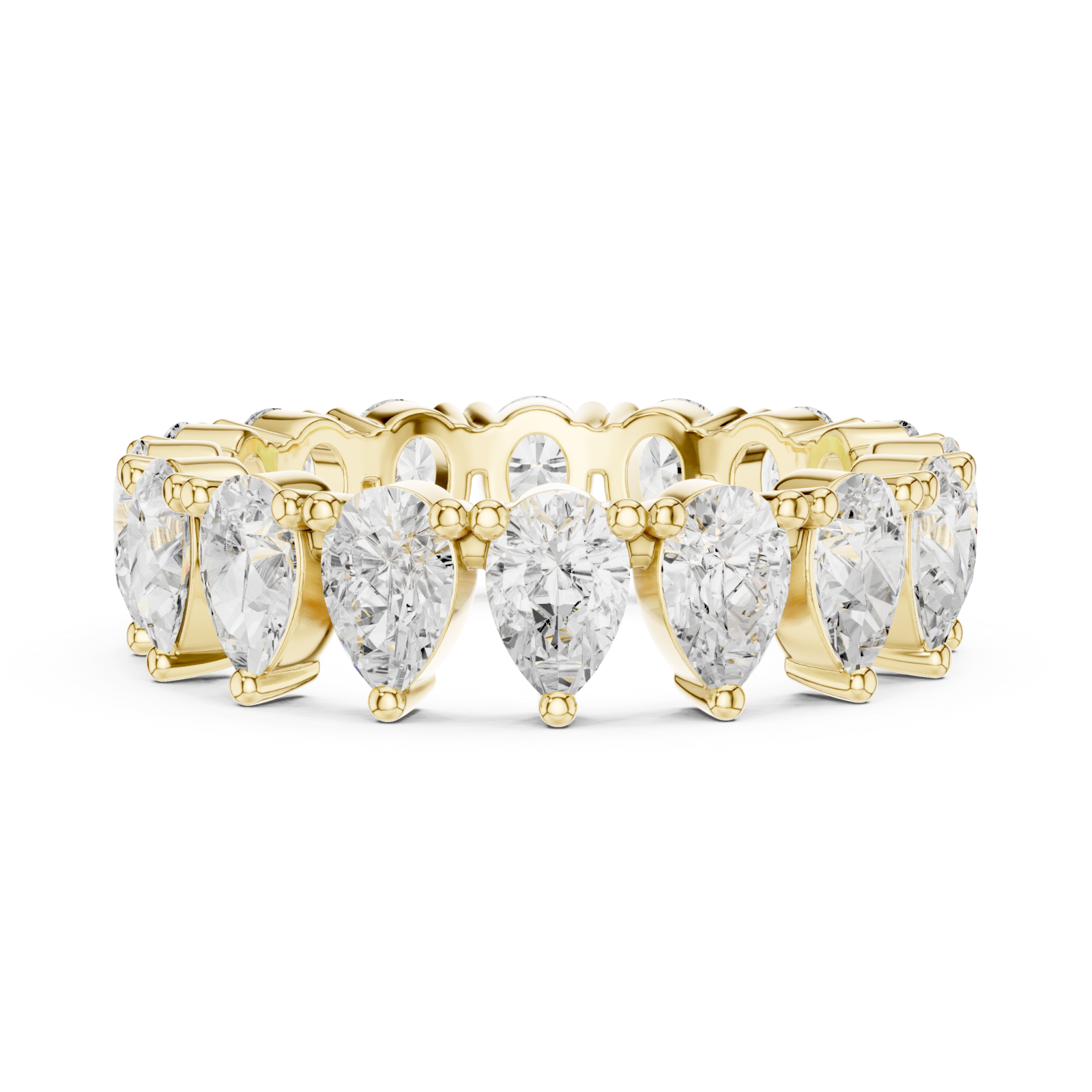  Gold Lustrous Teardrop Embrace Side View