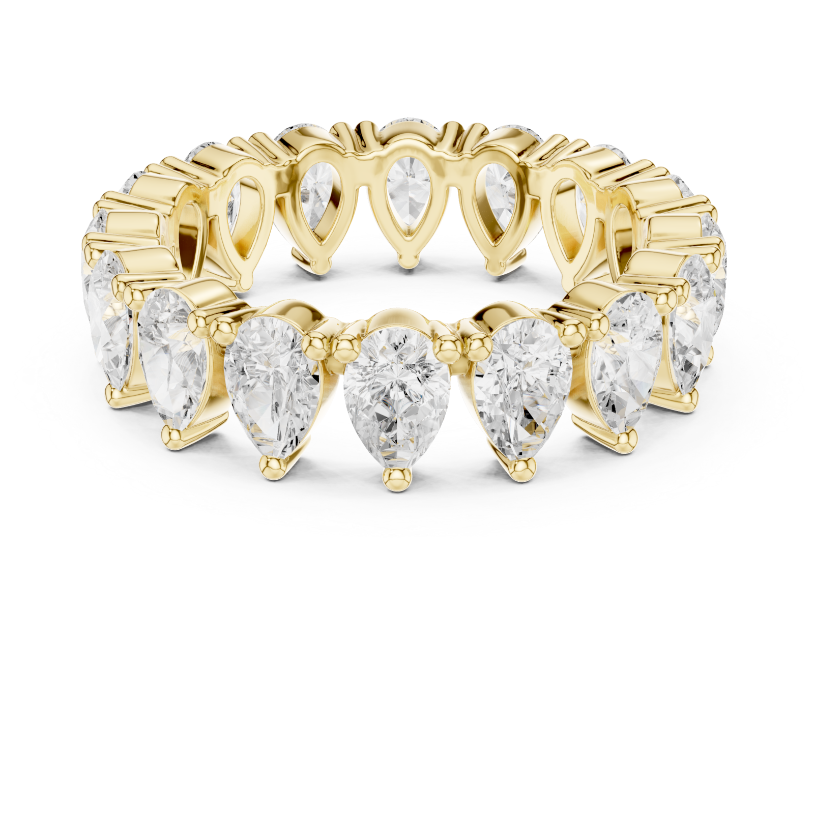  Gold Lustrous Teardrop Embrace Front View