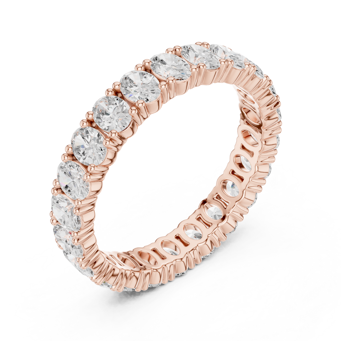  Rose Gold Elegance Embrace Classic Eternity Ring Right View