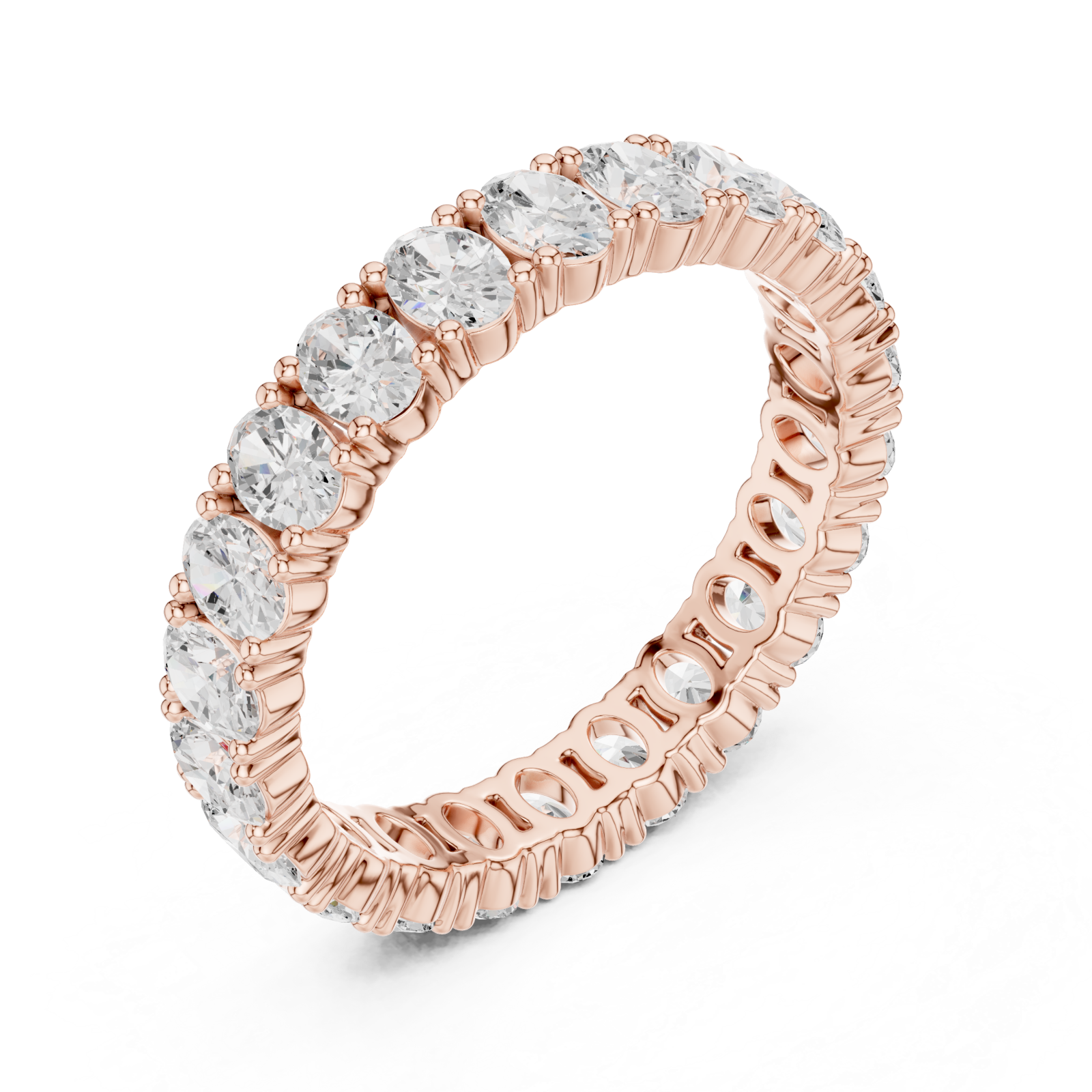  Rose Gold Elegance Embrace Classic Eternity Ring Right View