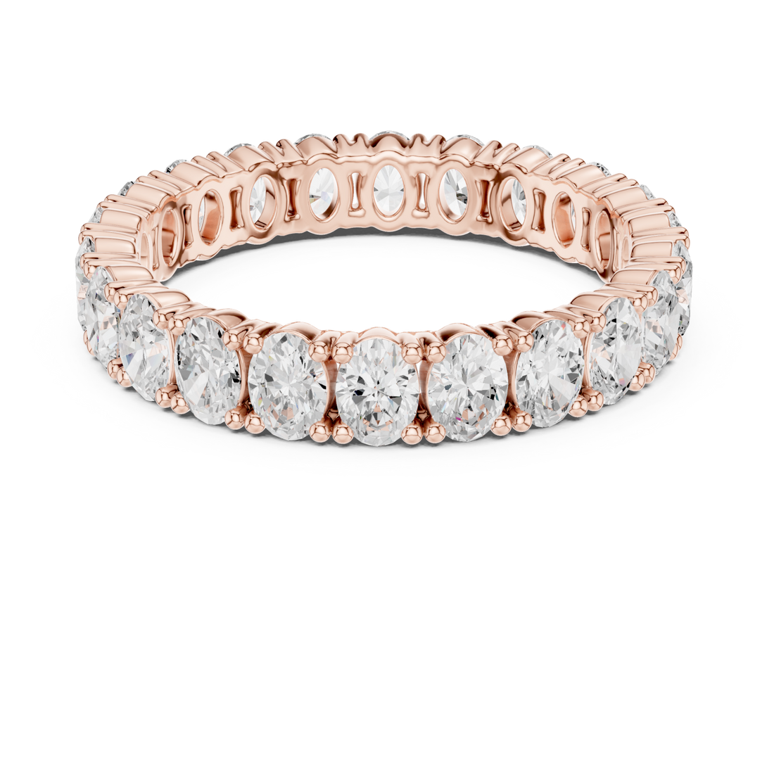  Rose Gold Elegance Embrace Classic Eternity Ring Right View