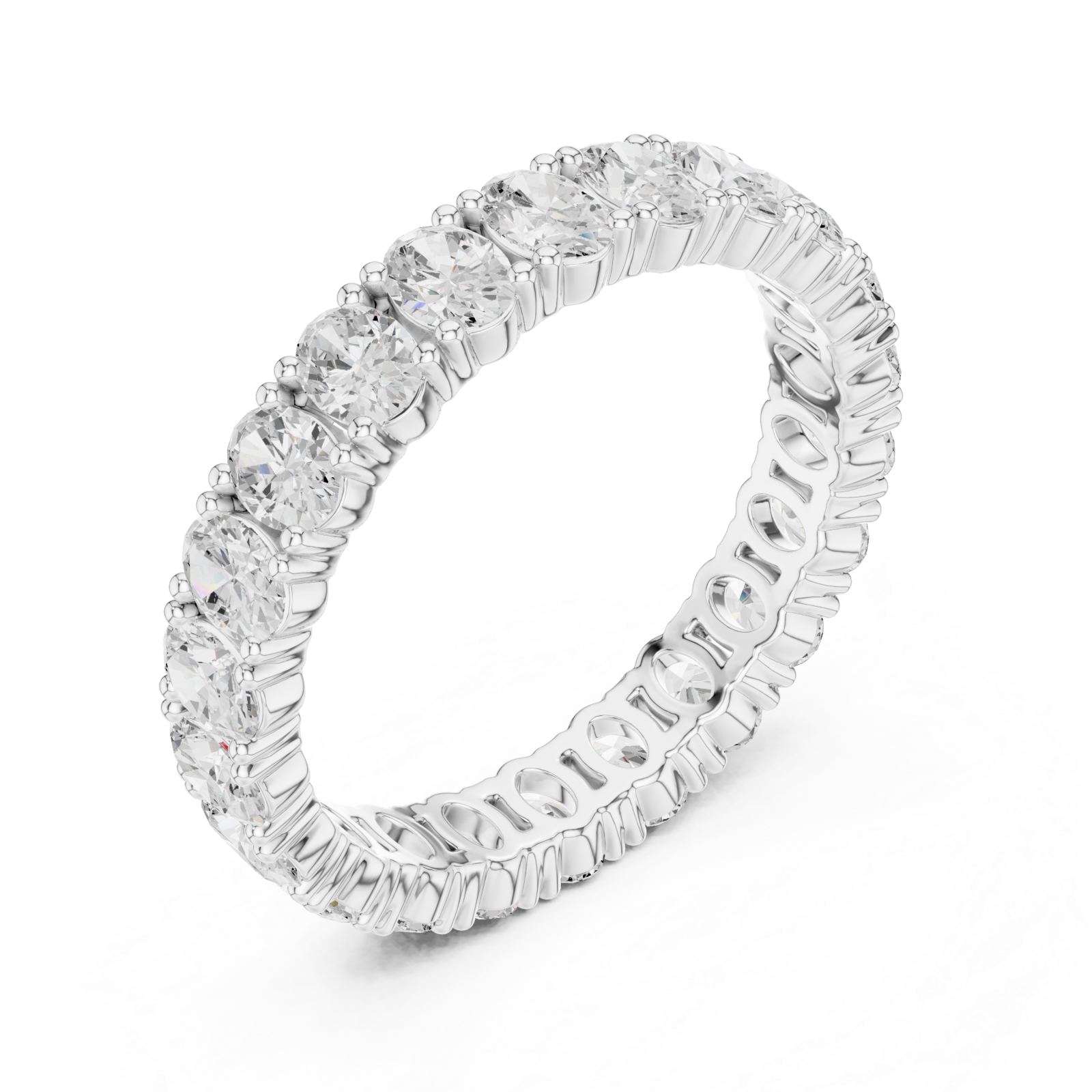  White Gold Elegance Embrace Classic Eternity Ring Right View