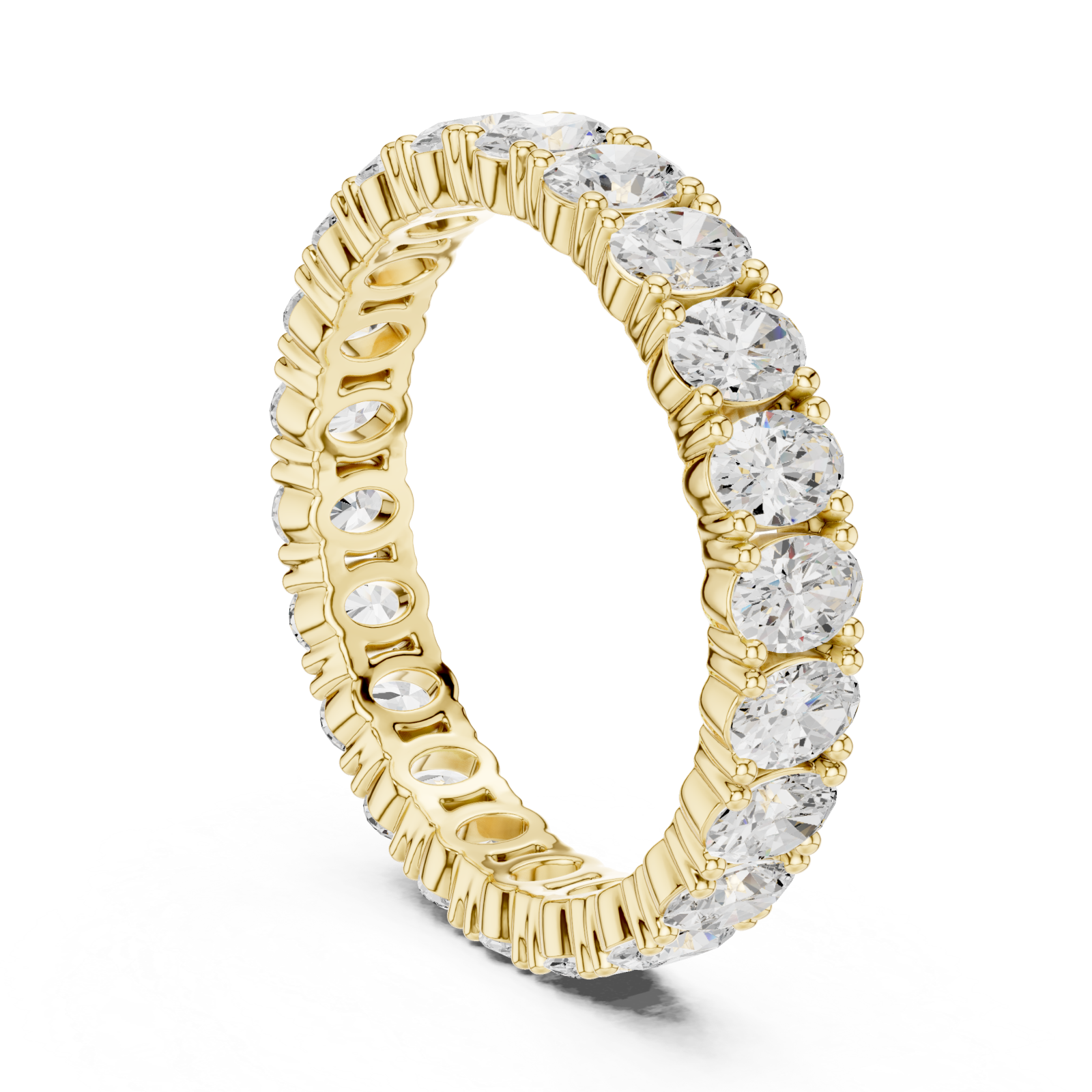 Gold Elegance Embrace Classic Eternity Ring Left View