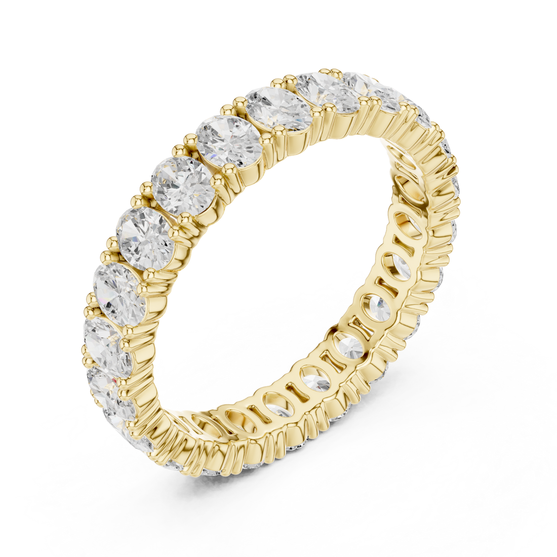 Gold Elegance Embrace Classic Eternity Ring Right View