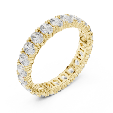 Gold Elegance Embrace Classic Eternity Ring Right View