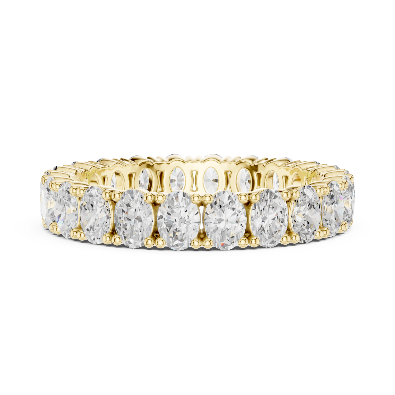  Gold Elegance Embrace Classic Eternity Ring Side View