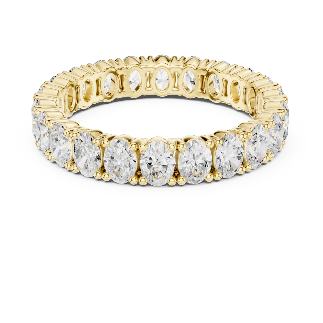 Gold Elegance Embrace Classic Eternity Ring Right View