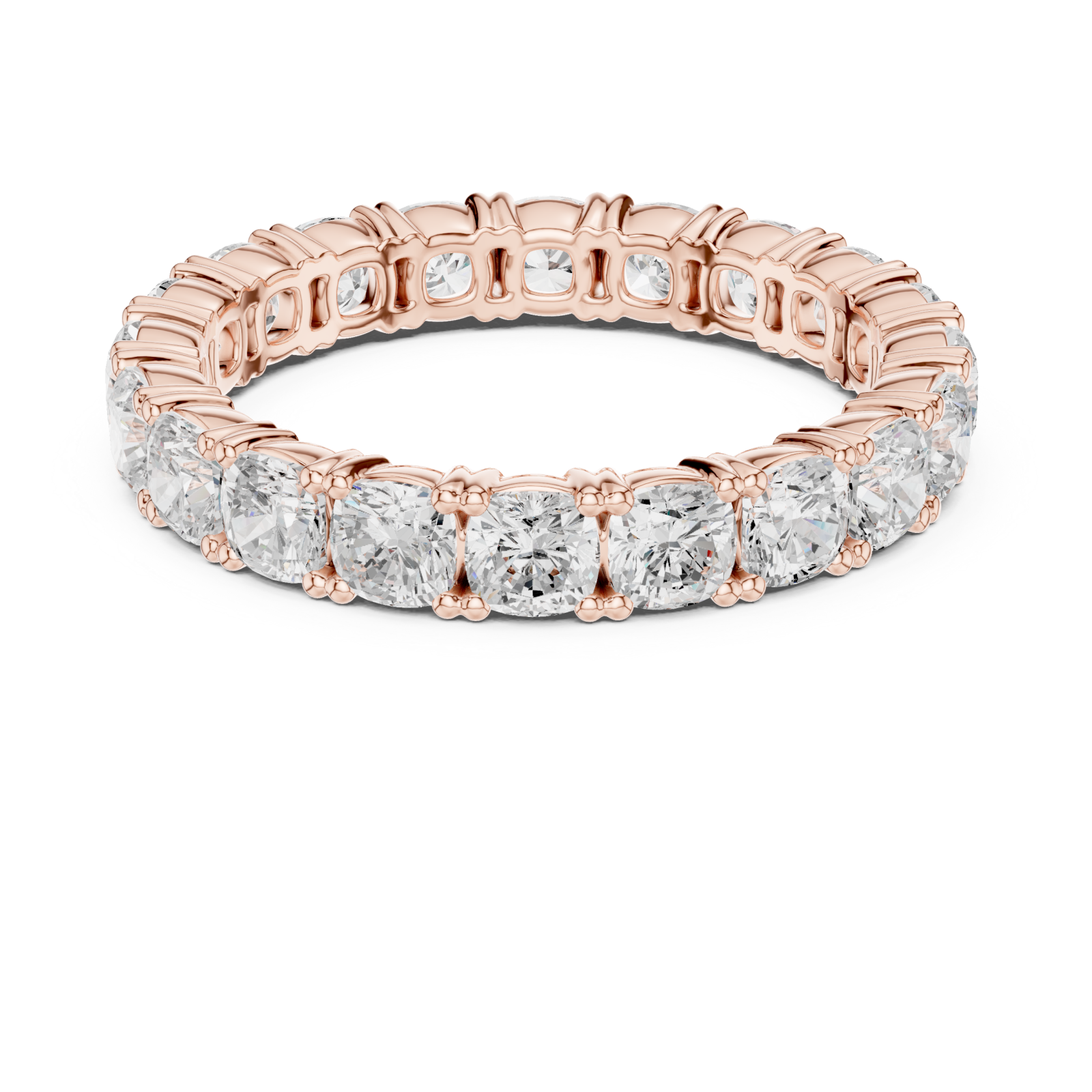  Rose Gold Celestial Embrace Eternity Ring Front View