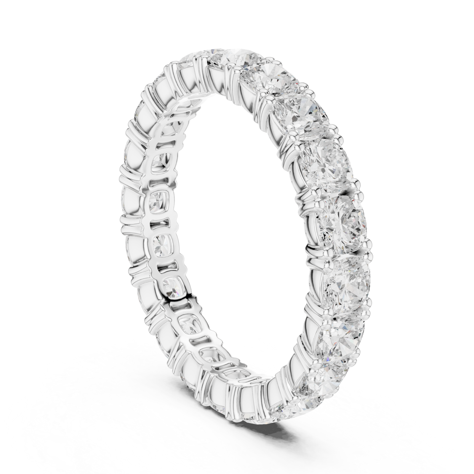  White Gold Celestial Embrace Eternity Ring Left View