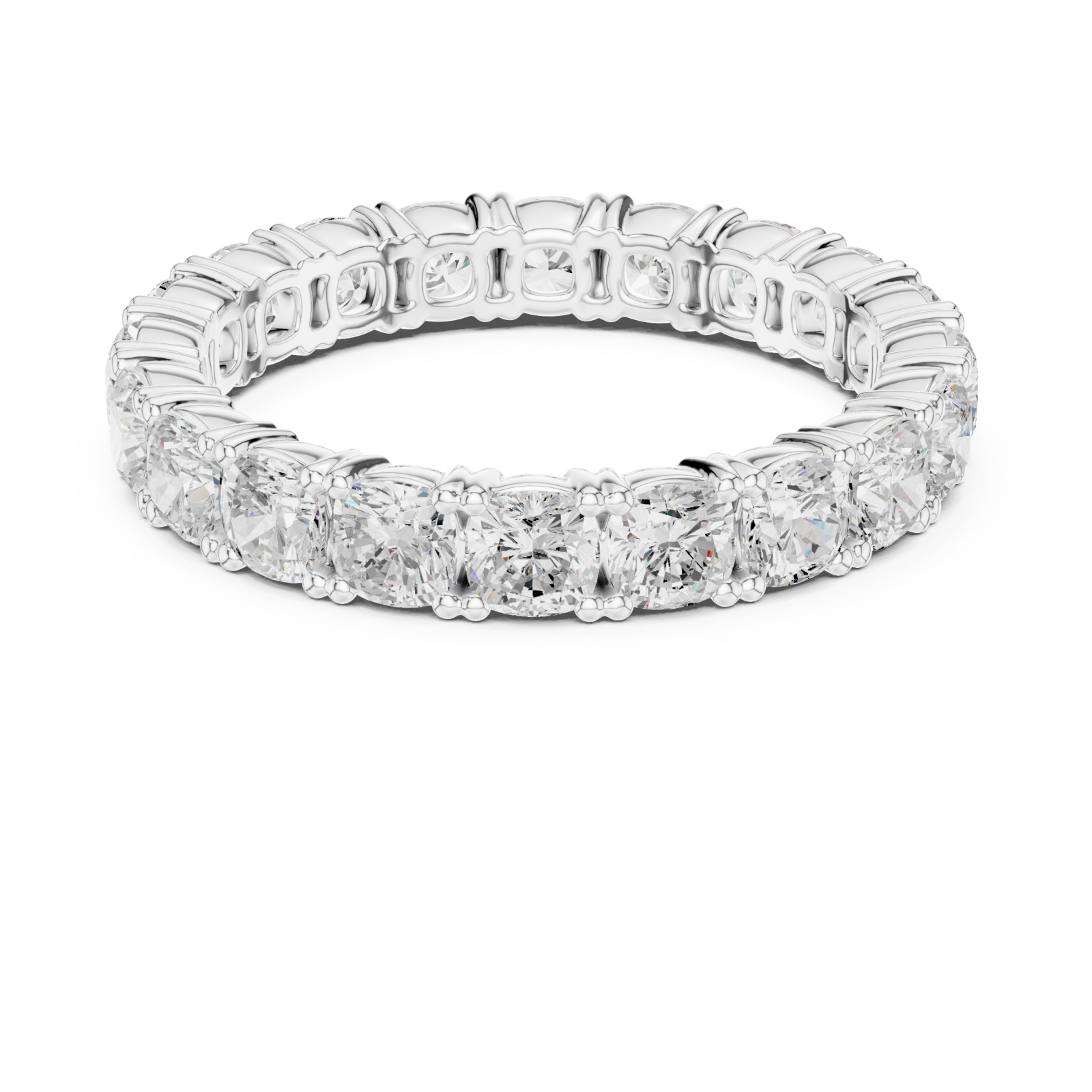  White Gold Celestial Embrace Eternity Ring Front View