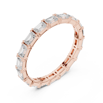  Rose Gold Brilliant Mosaic Eternity Band Right View