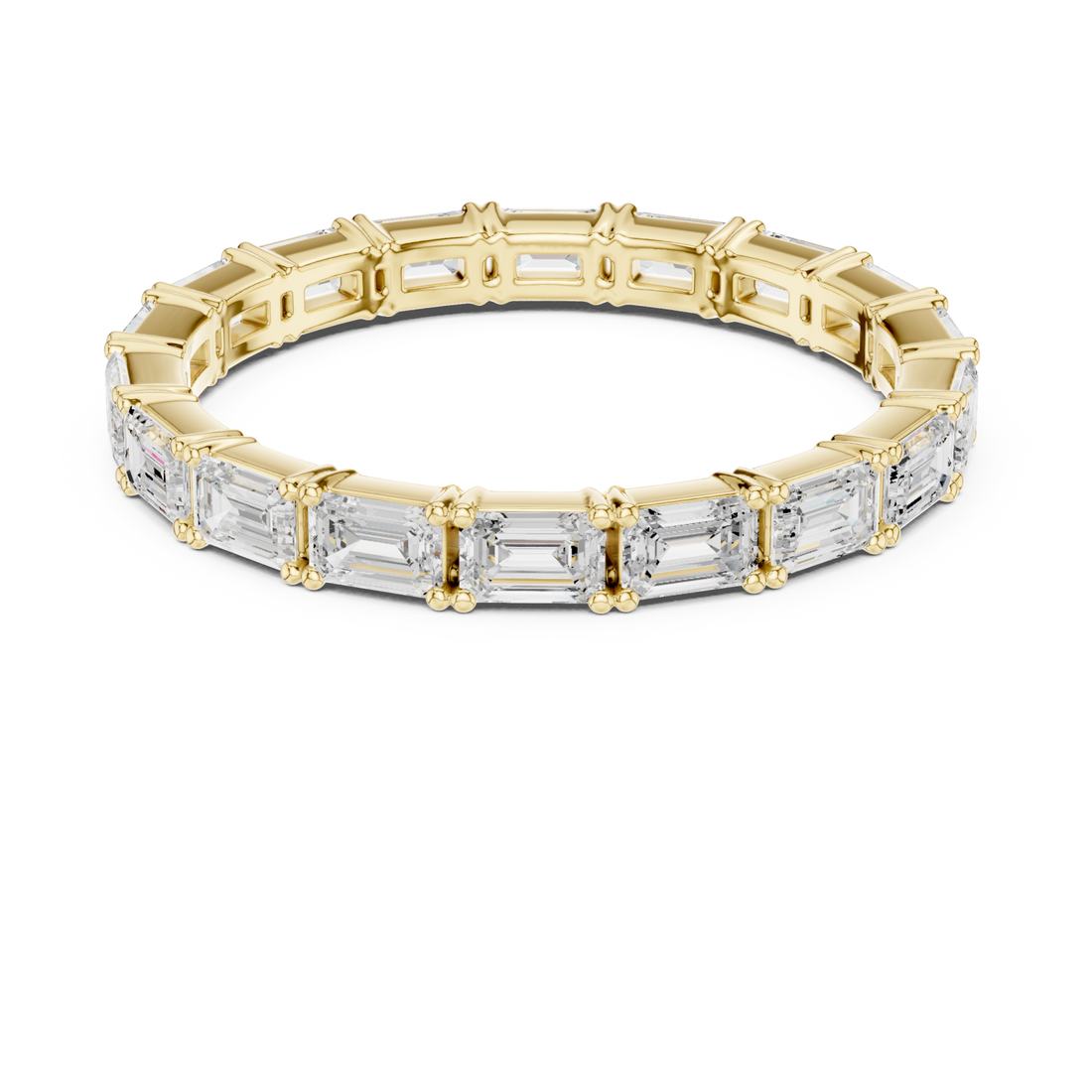 Gold Brilliant Mosaic Eternity Band Right View