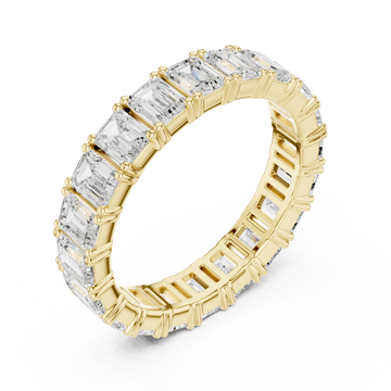 Gold Radiant Step Harmony Band Ring Right View