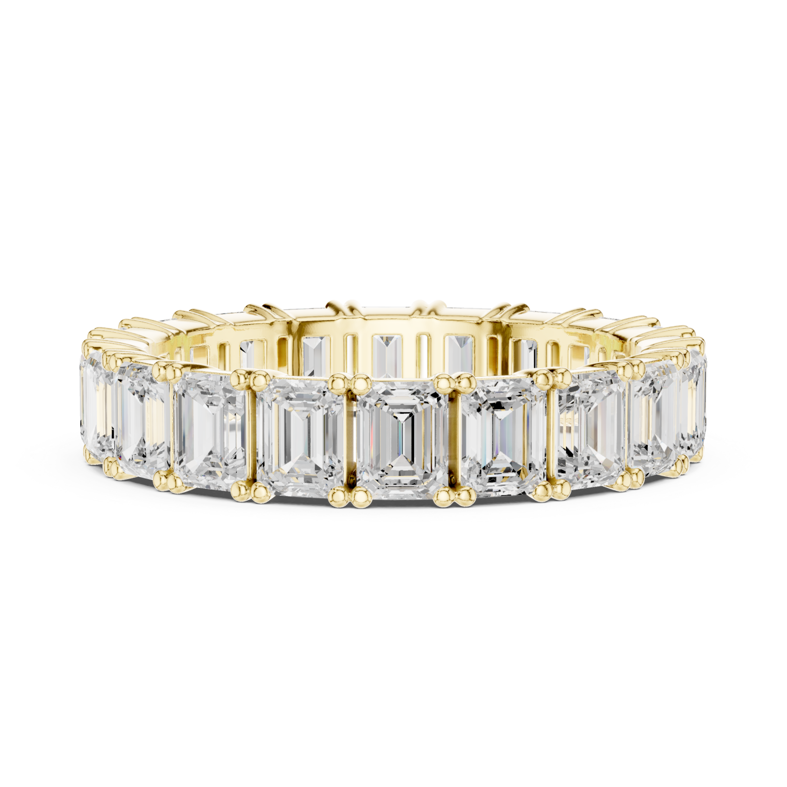  Gold Radiant Step Harmony Band Ring Side View