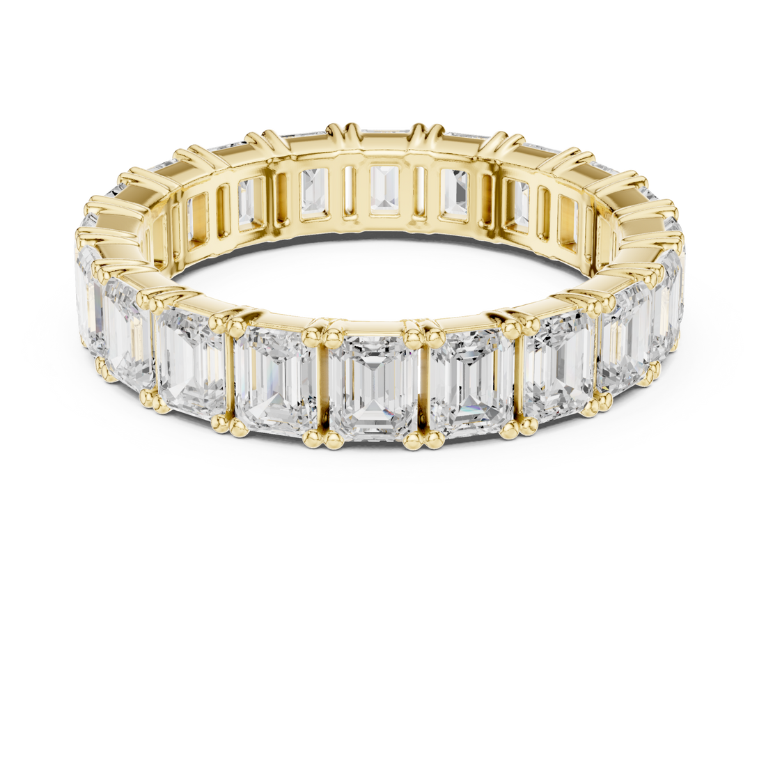 Gold Radiant Step Harmony Band Ring Right View