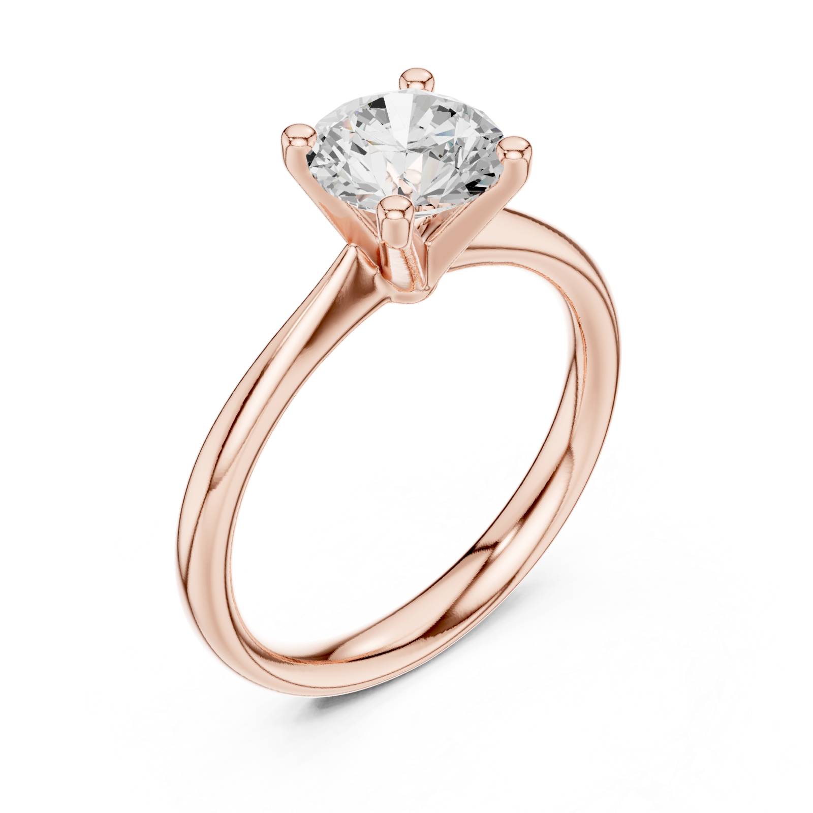  Rose Gold Evermore Solitaire Ring Right View