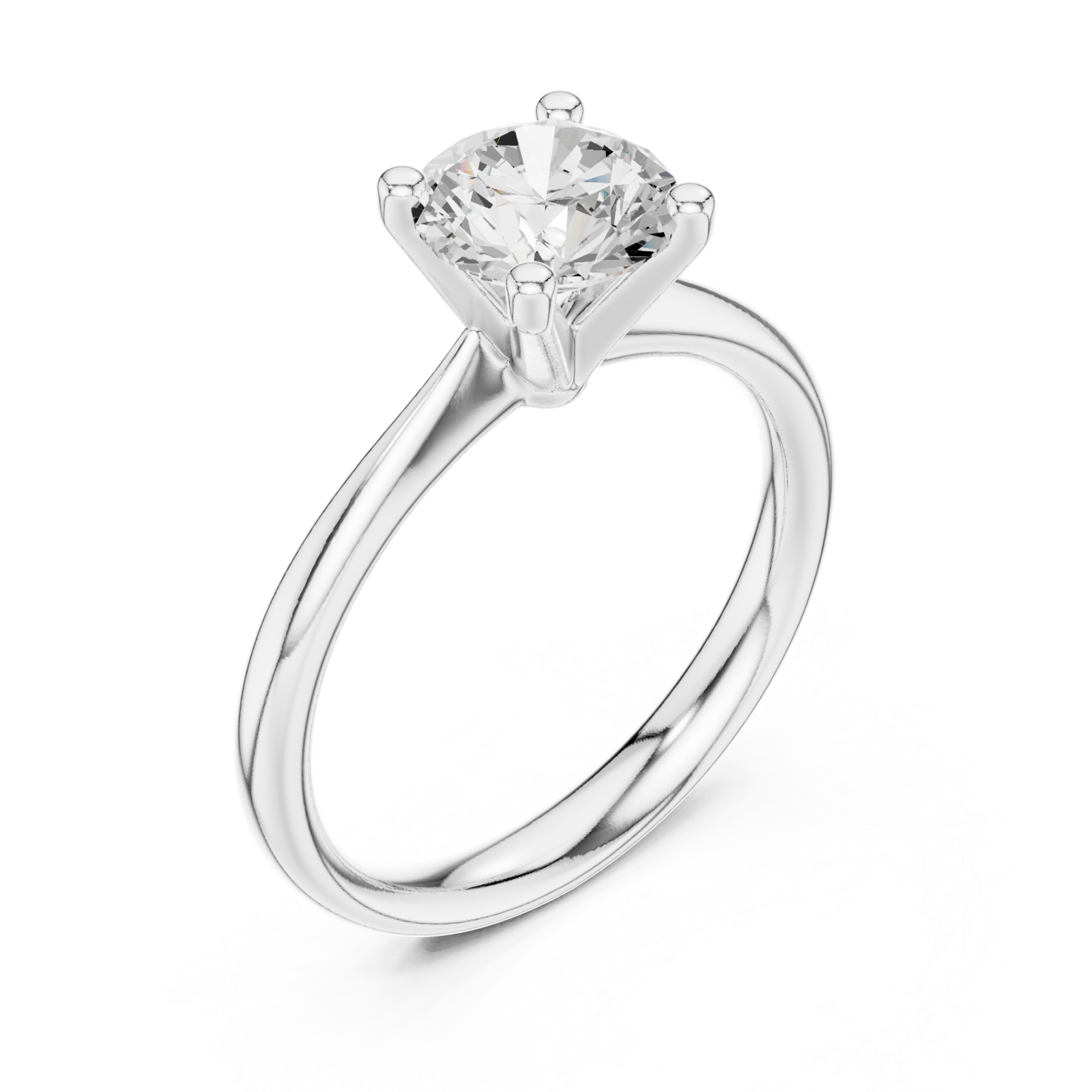  White Gold Evermore Solitaire Ring Right View