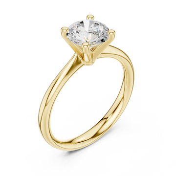 Gold Evermore Solitaire Ring Right View