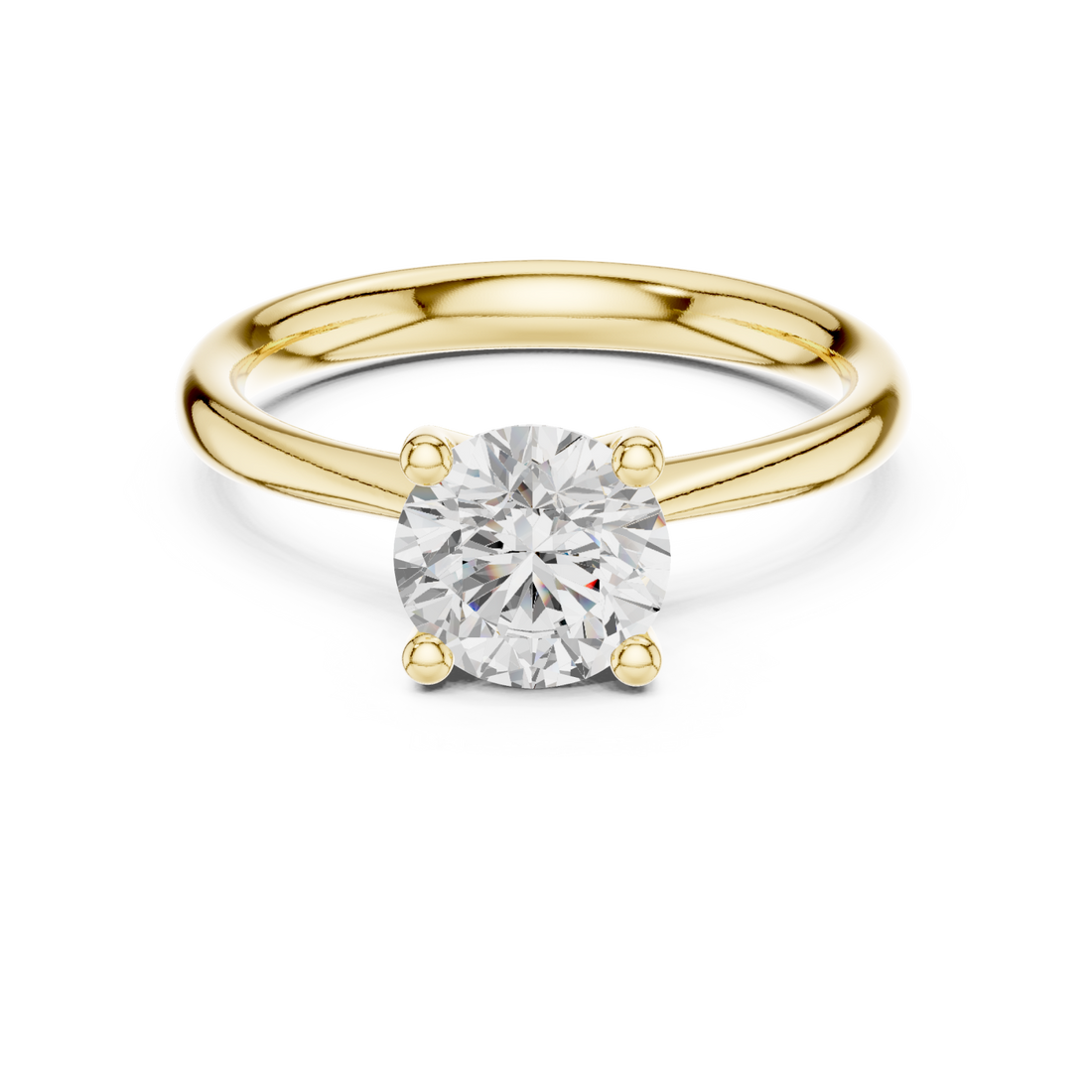 Gold Evermore Solitaire Ring Right View