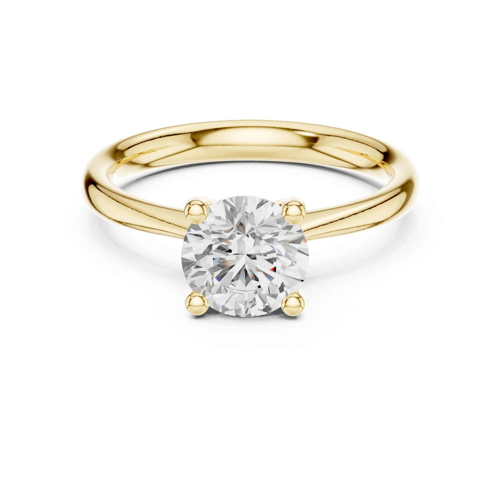  Gold Evermore Solitaire Ring Front View