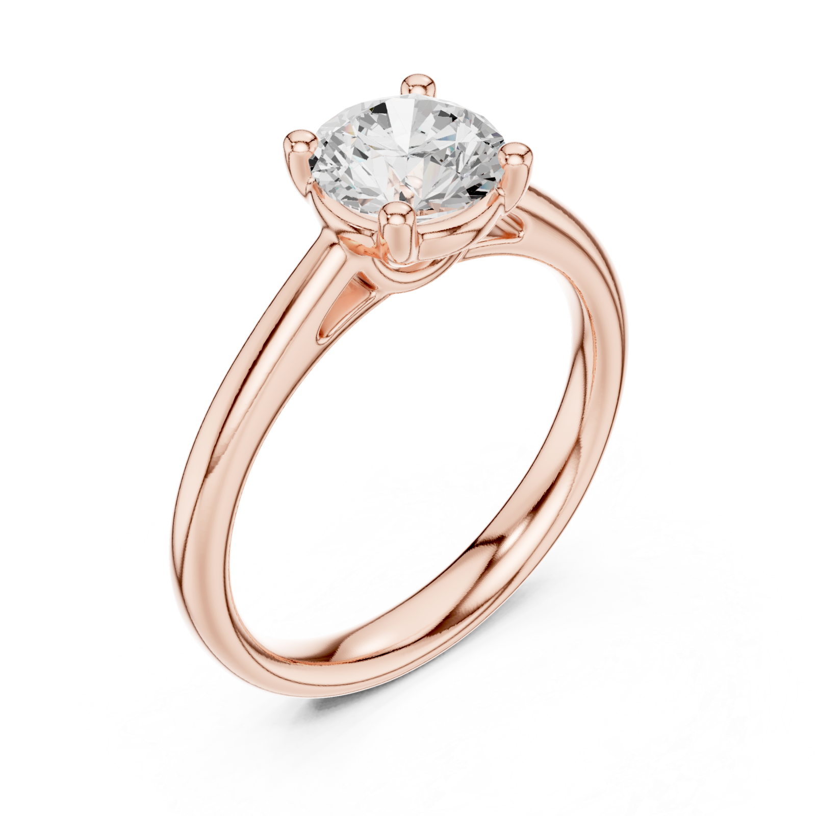 Rose Gold Whispering Graceful Petal Band Ring Right View