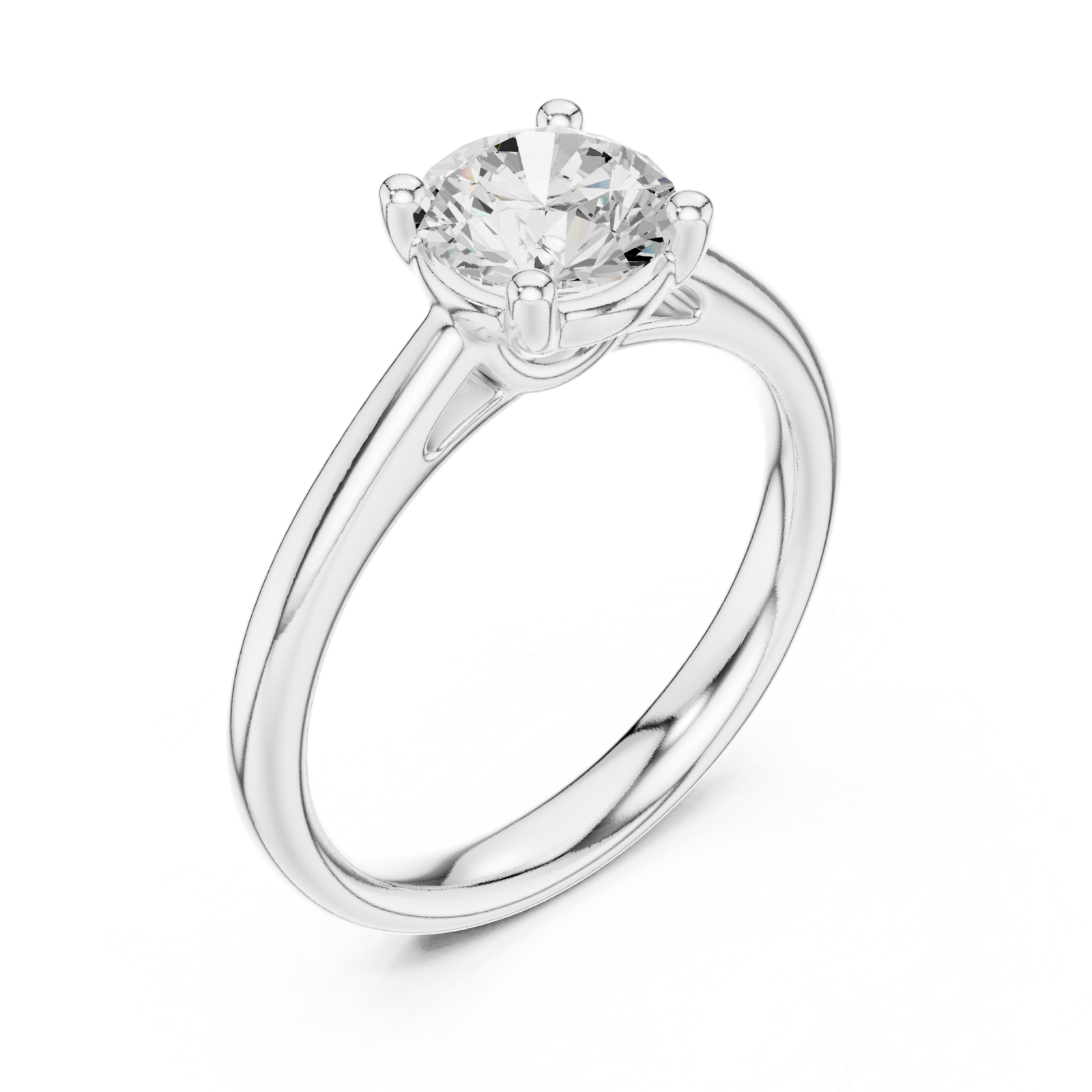  White Gold Whispering Graceful Petal Band Ring Right View