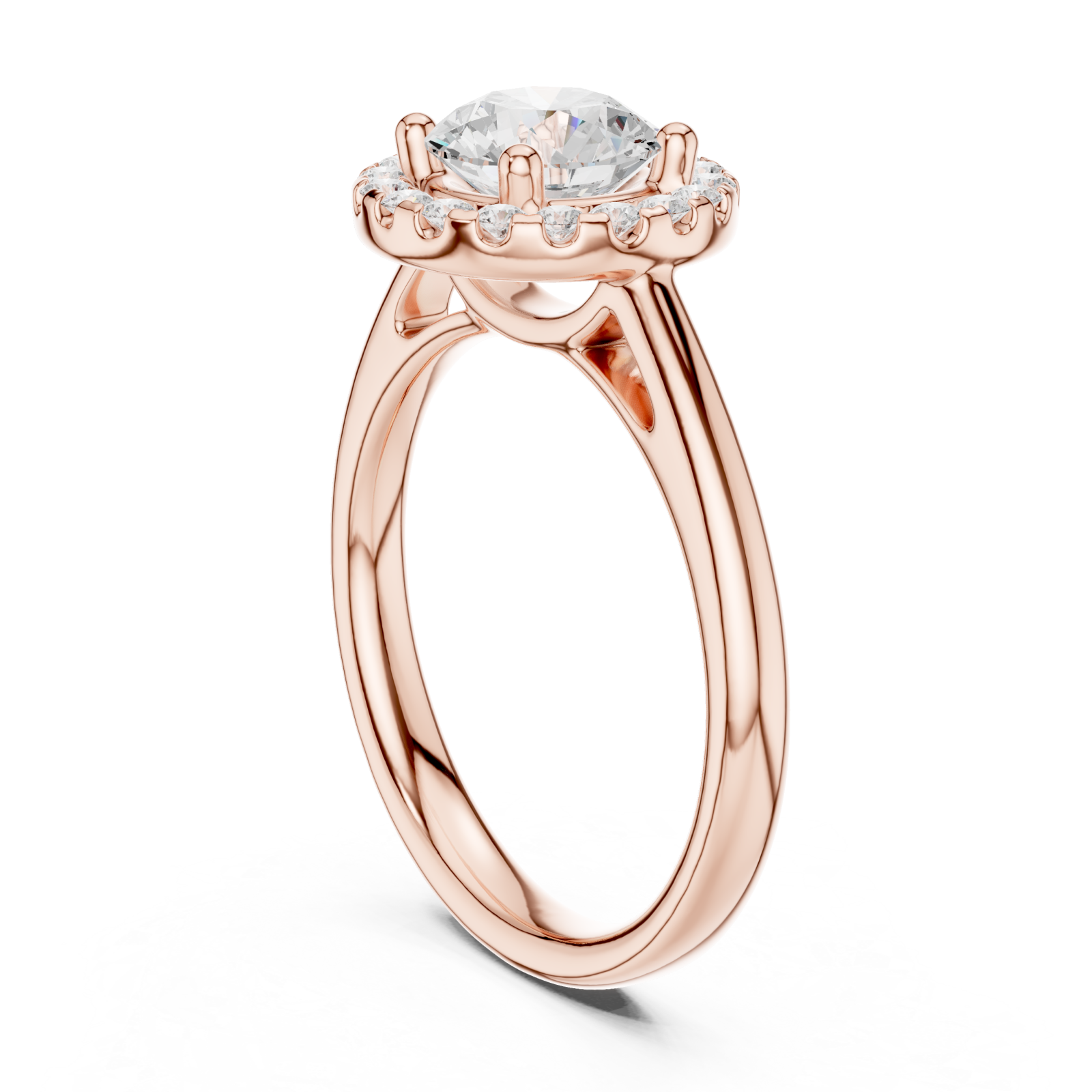  Rose Gold Luminous Gala Pavé Sphere Statement Ring Left View