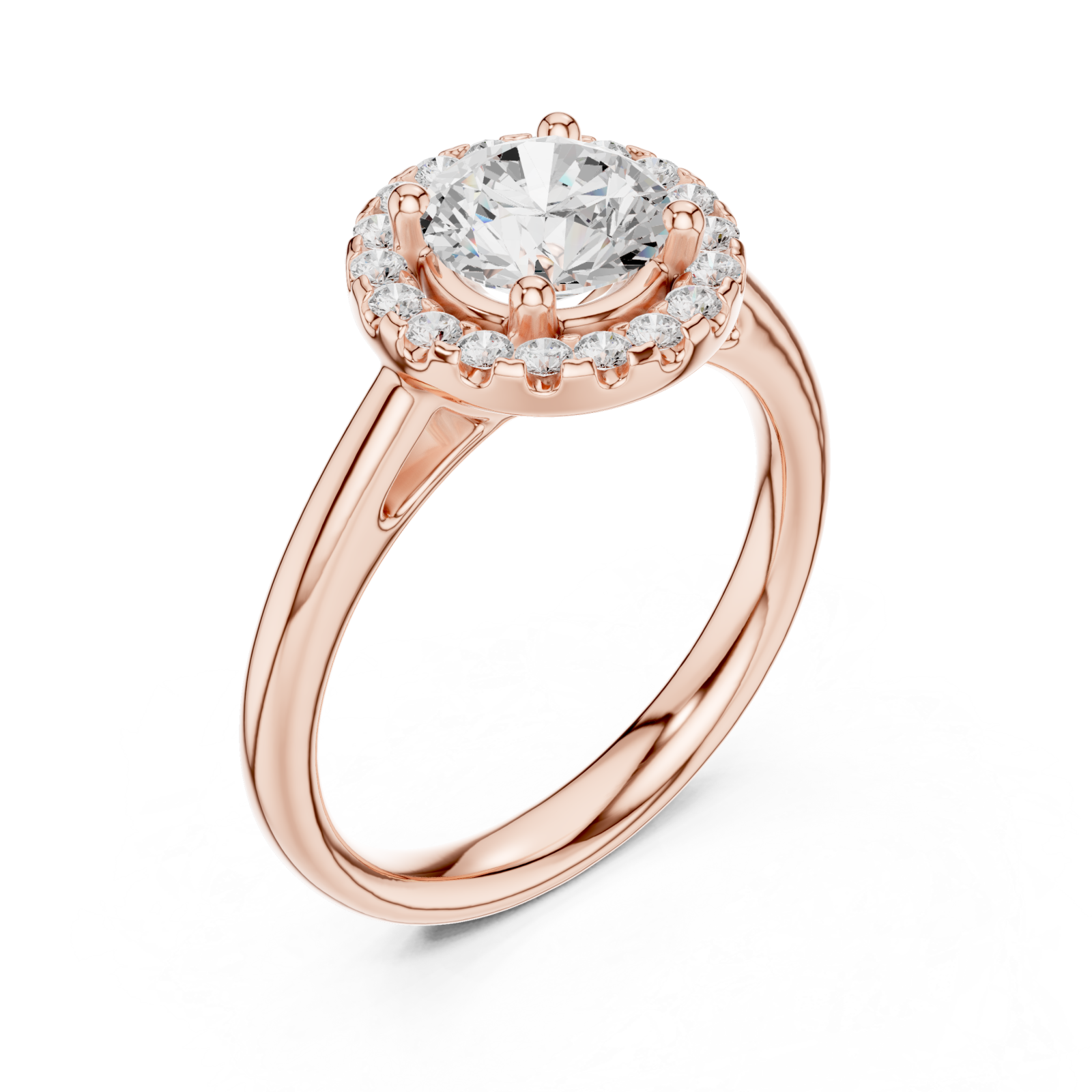  Rose Gold Luminous Gala Pavé Sphere Statement Ring Right View