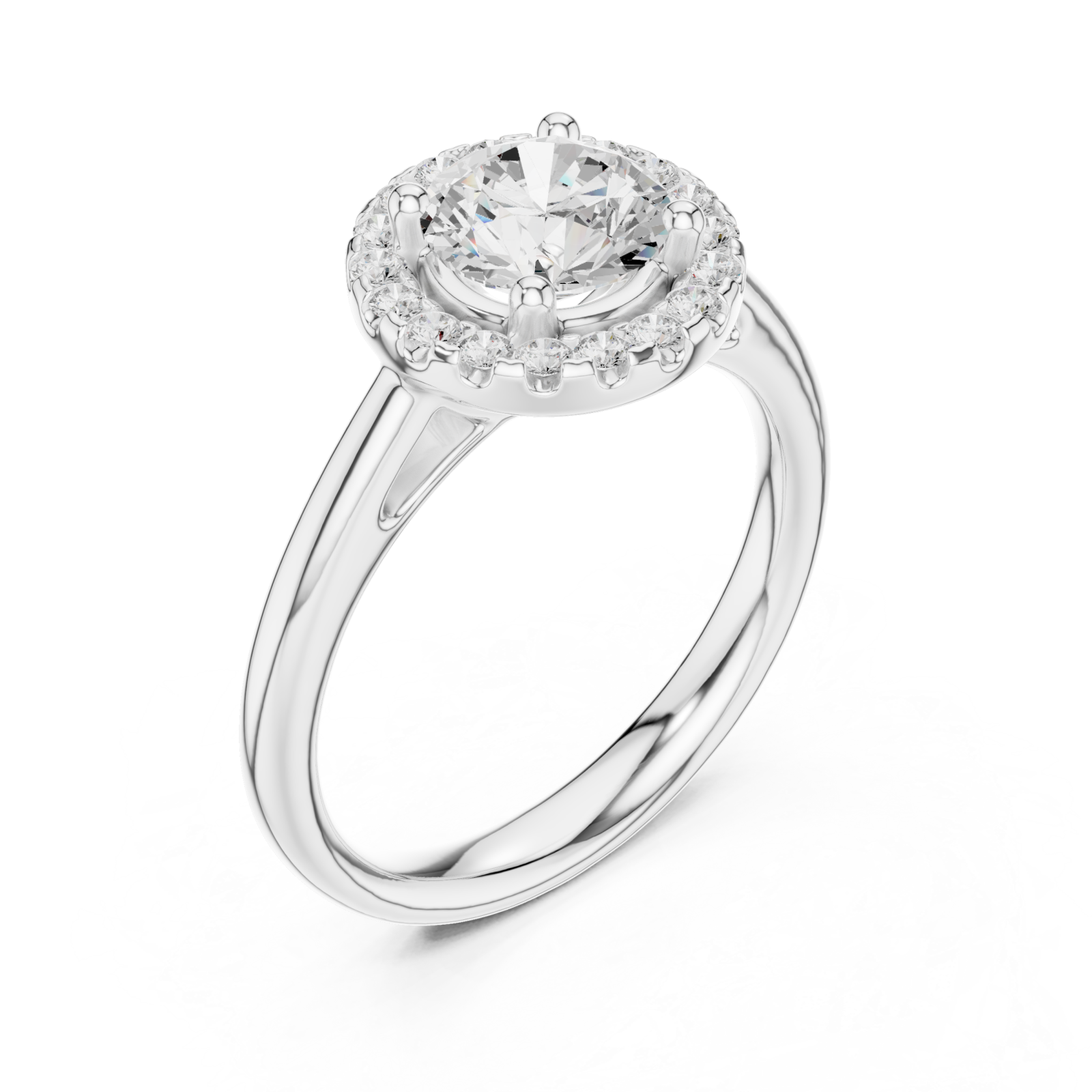  White Gold Luminous Gala Pavé Sphere Statement Ring Right View