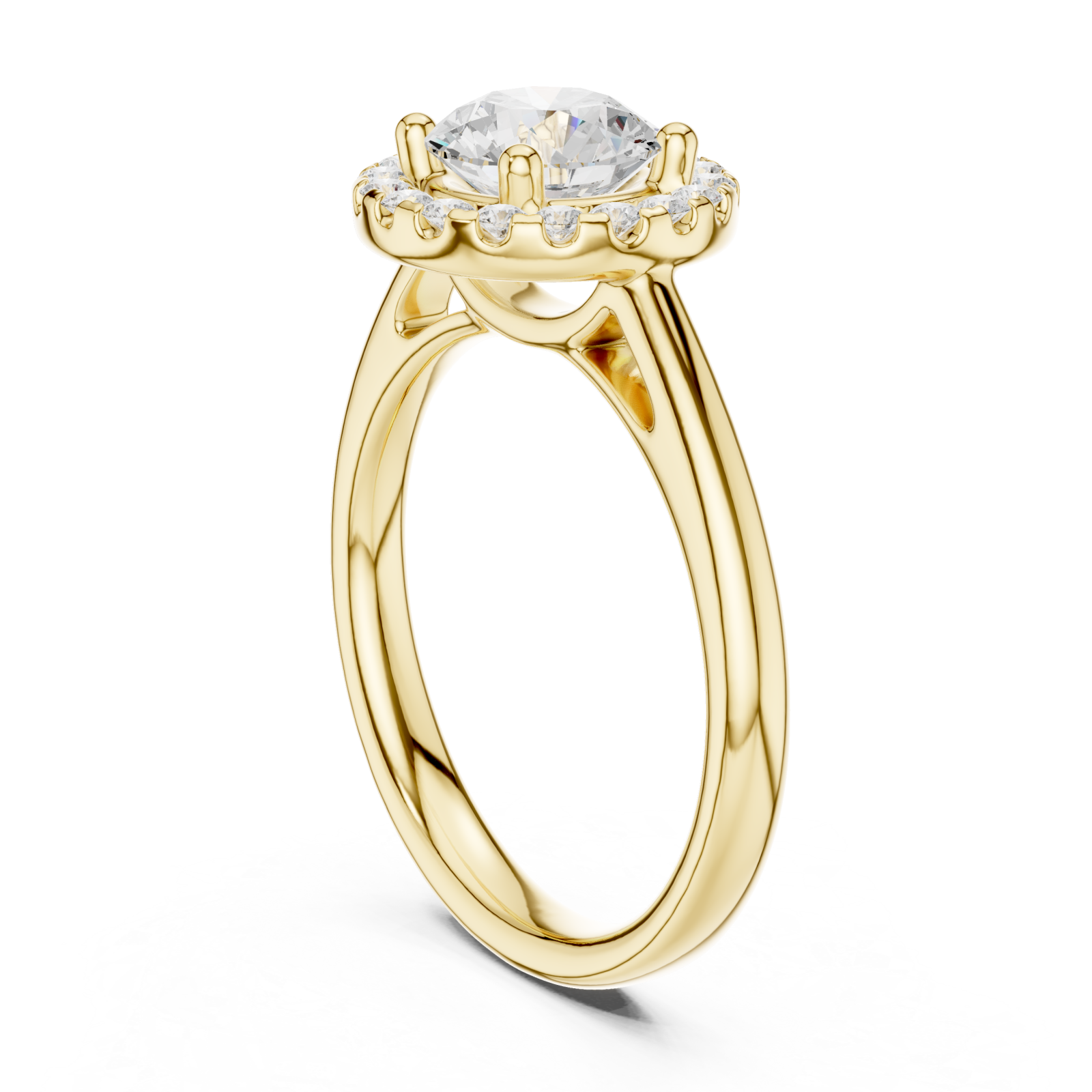  Gold Luminous Gala Pavé Sphere Statement Ring Left View
