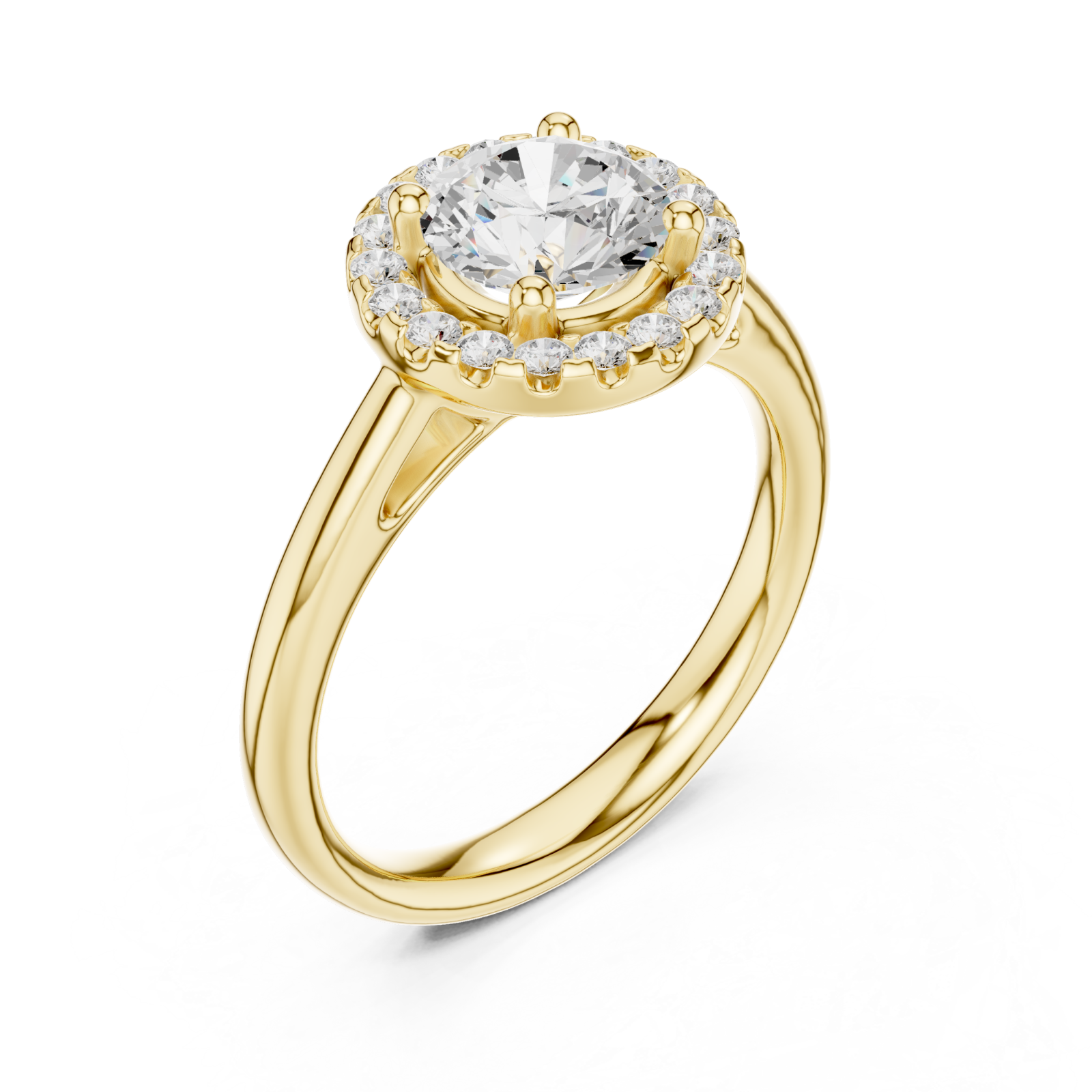 Gold Luminous Gala Pavé Sphere Statement Ring Right View