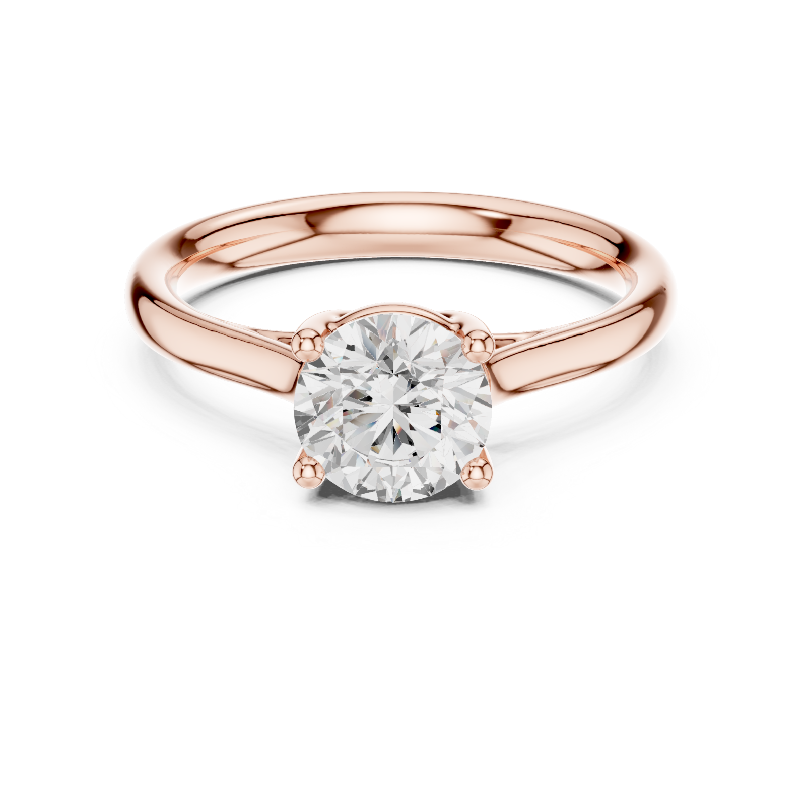  Rose Gold Eternal Promise Solitaire Front View