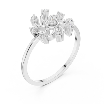  White Gold Vivid Harmony Petal Shine Band Right View
