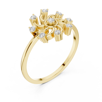 Gold Vivid Harmony Petal Shine Band Right View