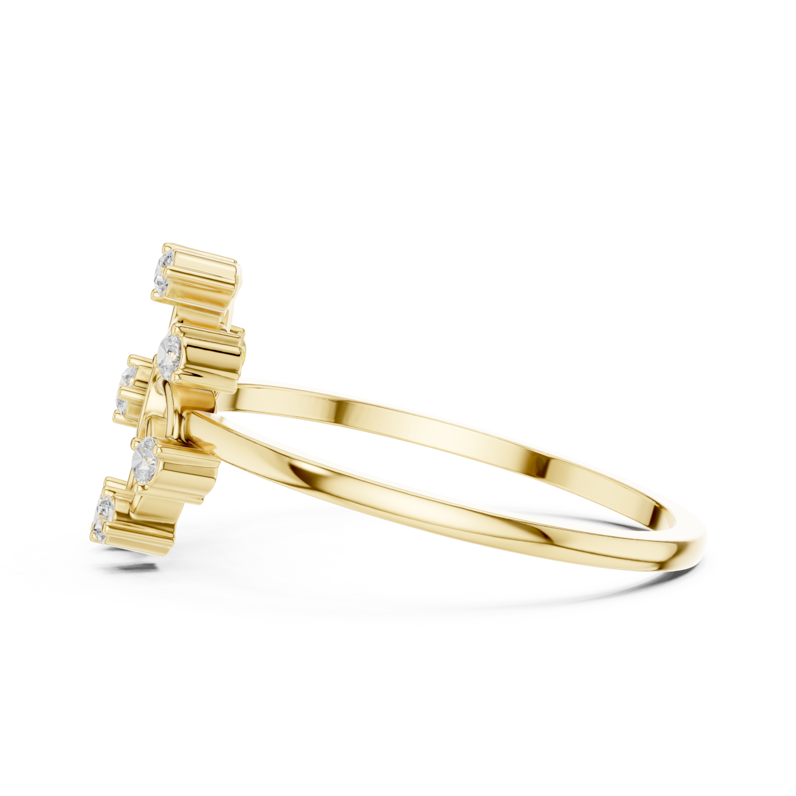  Gold Vivid Harmony Petal Shine Band Side View