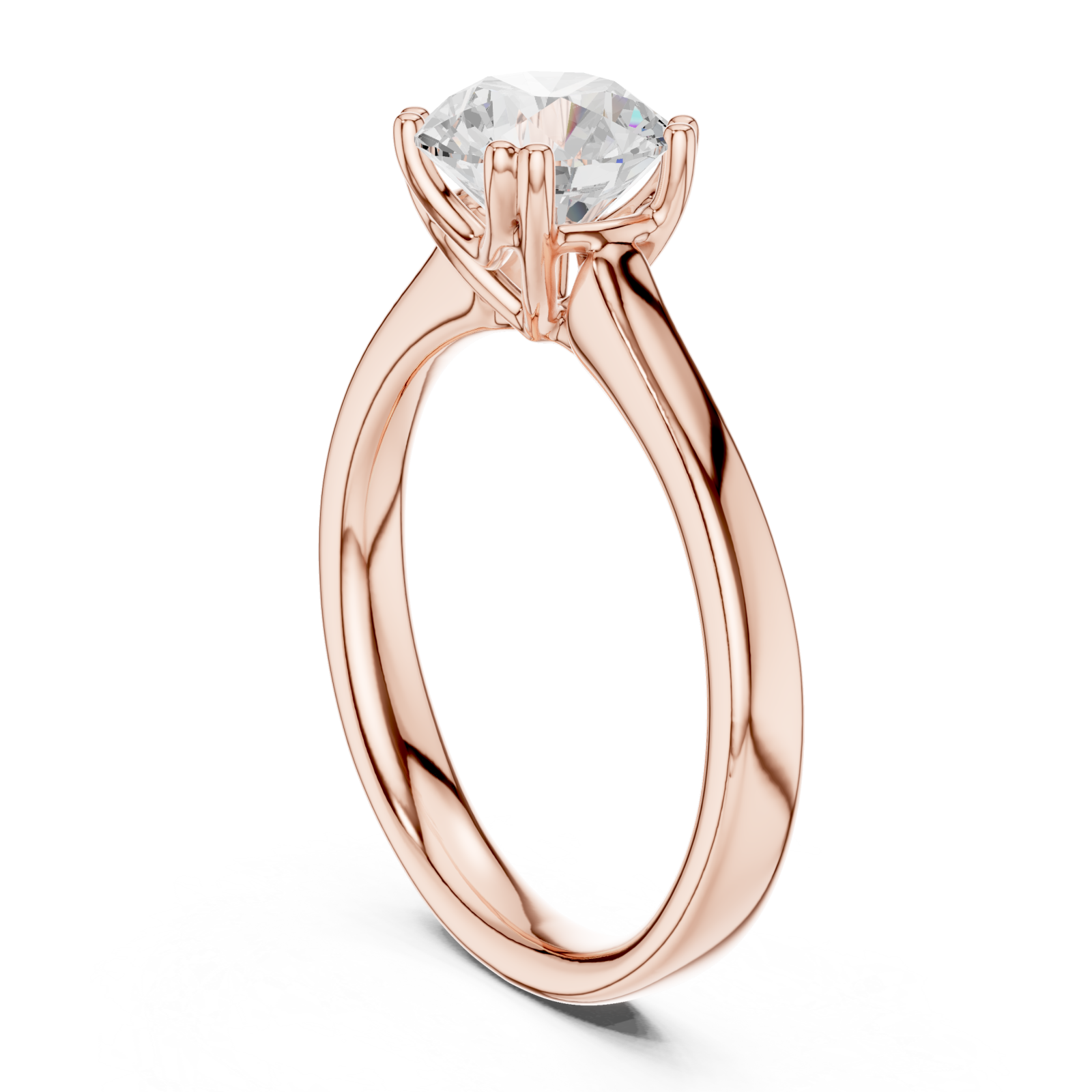  Rose Gold Enchanted Light Gleam Promise Ring Left View