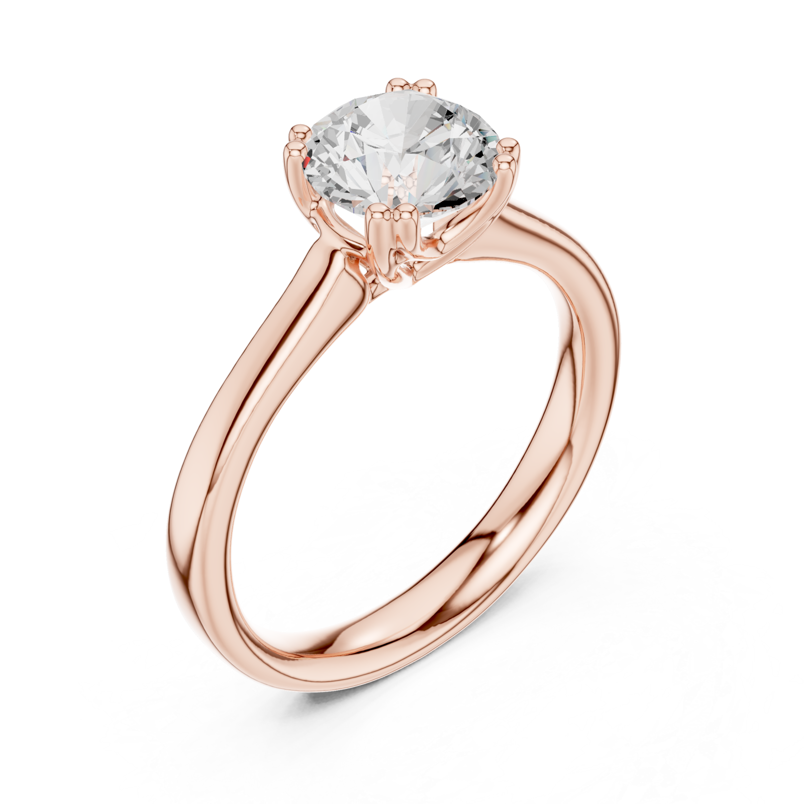  Rose Gold Enchanted Light Gleam Promise Ring Right View